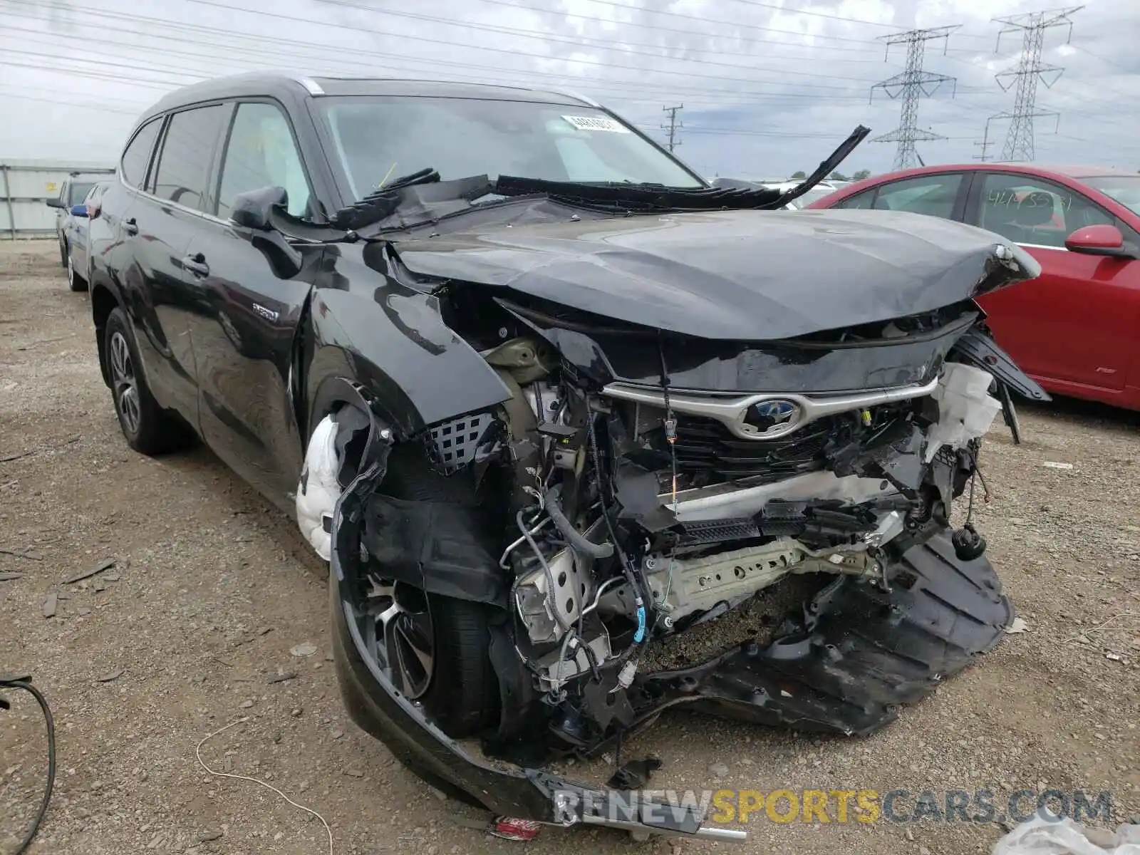 1 Photograph of a damaged car 5TDHBRCH7LS000212 TOYOTA HIGHLANDER 2020