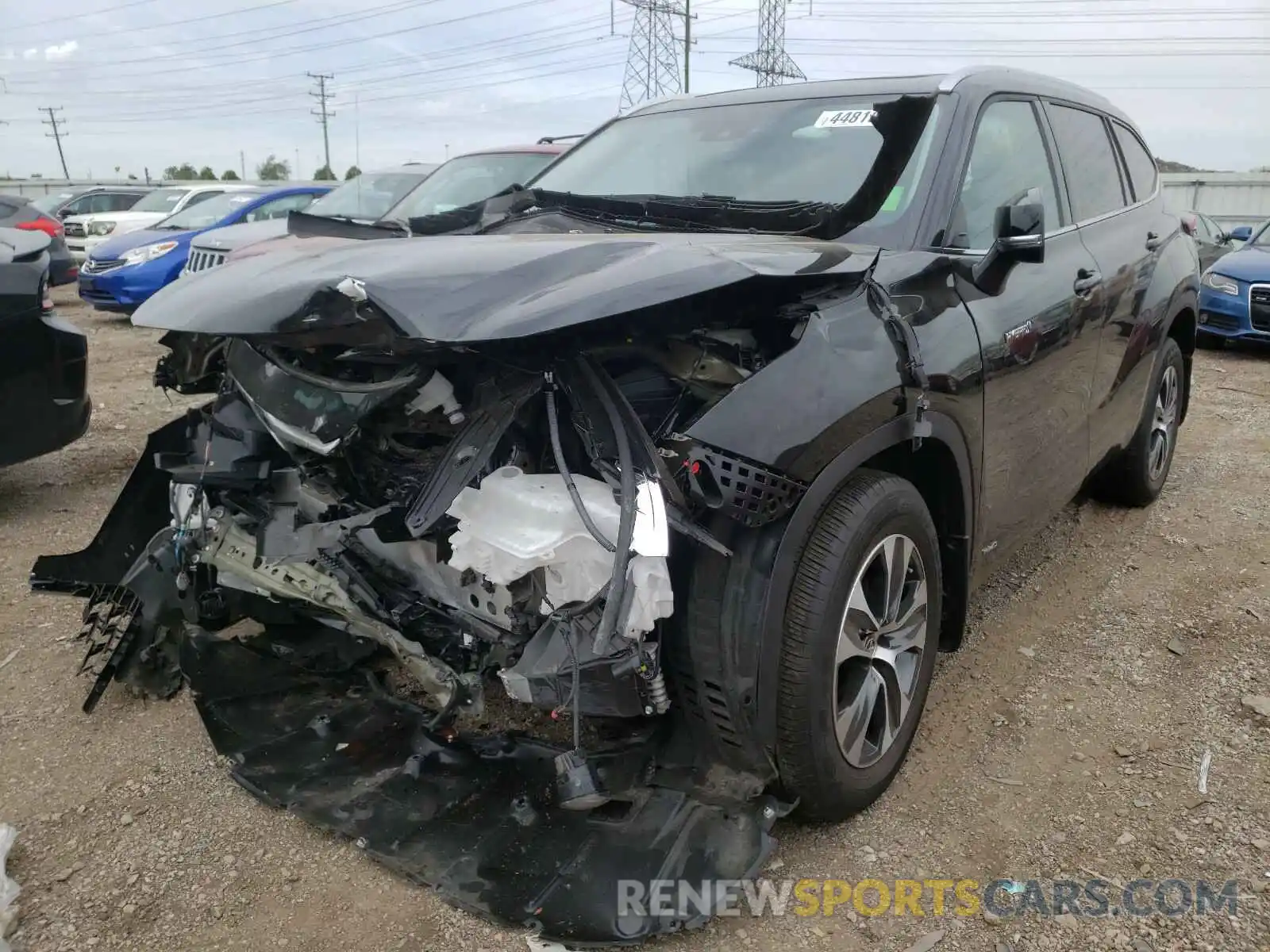 2 Photograph of a damaged car 5TDHBRCH7LS000212 TOYOTA HIGHLANDER 2020