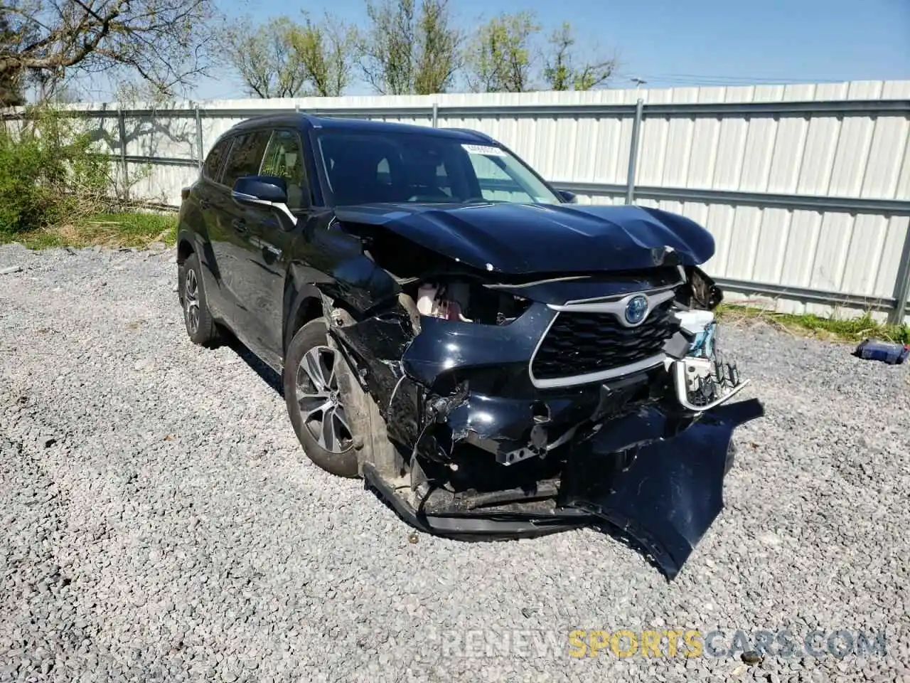 1 Photograph of a damaged car 5TDHBRCH7LS504078 TOYOTA HIGHLANDER 2020