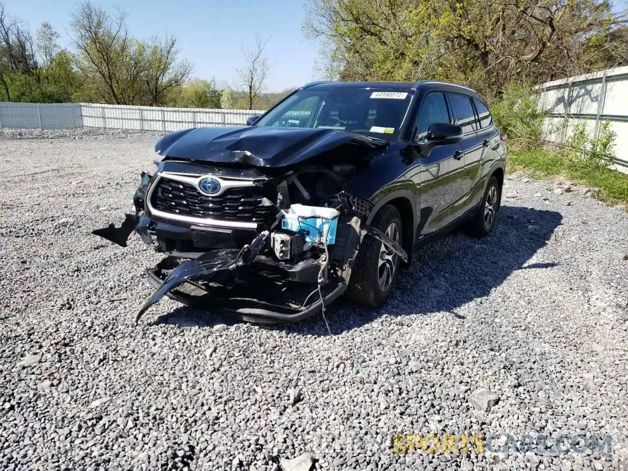 2 Photograph of a damaged car 5TDHBRCH7LS504078 TOYOTA HIGHLANDER 2020