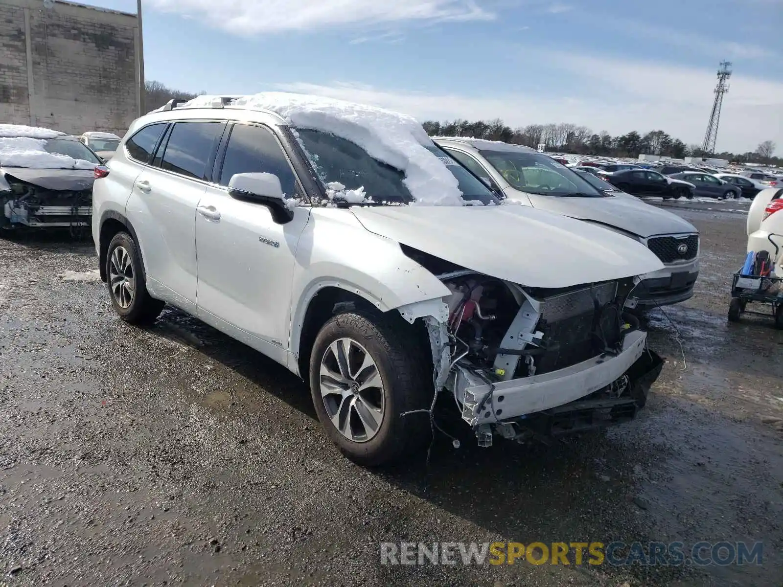 1 Photograph of a damaged car 5TDHBRCH7LS511130 TOYOTA HIGHLANDER 2020