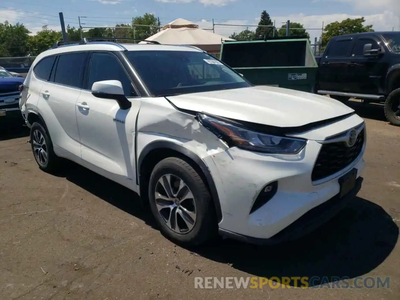 1 Photograph of a damaged car 5TDHBRCH8LS510830 TOYOTA HIGHLANDER 2020