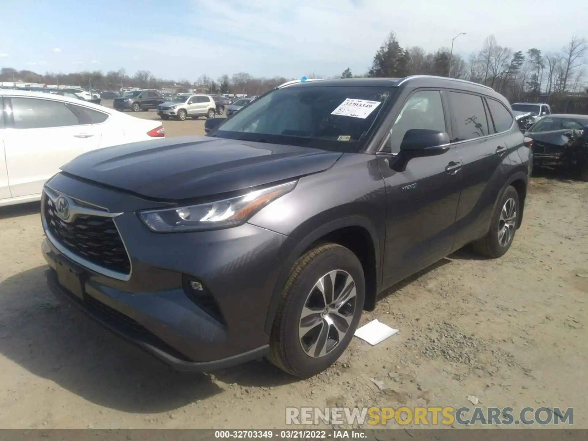 2 Photograph of a damaged car 5TDHBRCH9LS504972 TOYOTA HIGHLANDER 2020