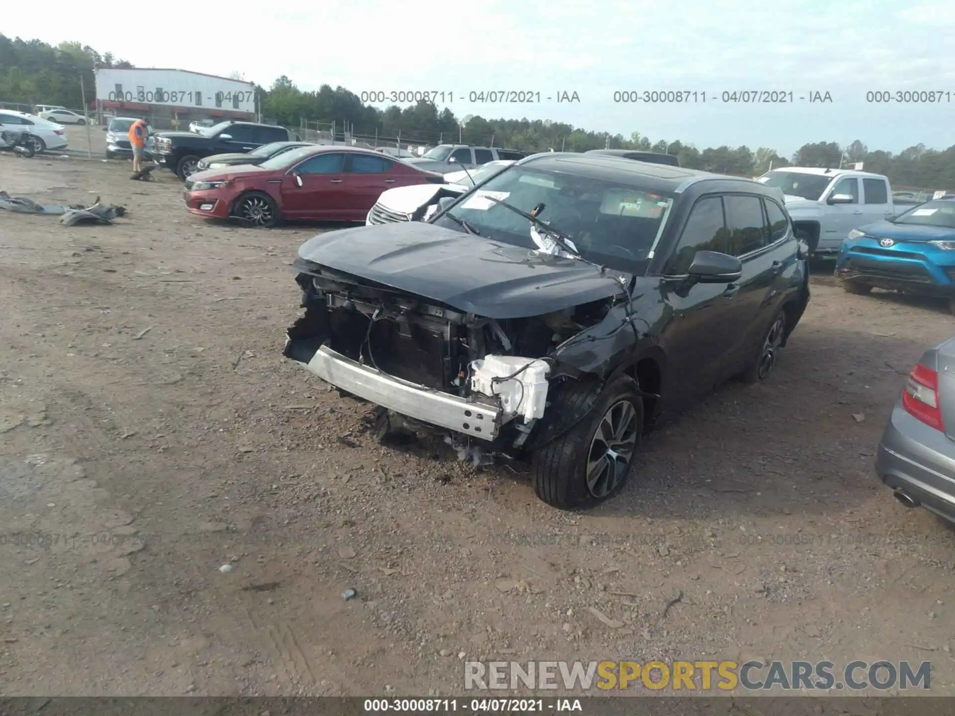 2 Photograph of a damaged car 5TDHZRAH1LS505547 TOYOTA HIGHLANDER 2020