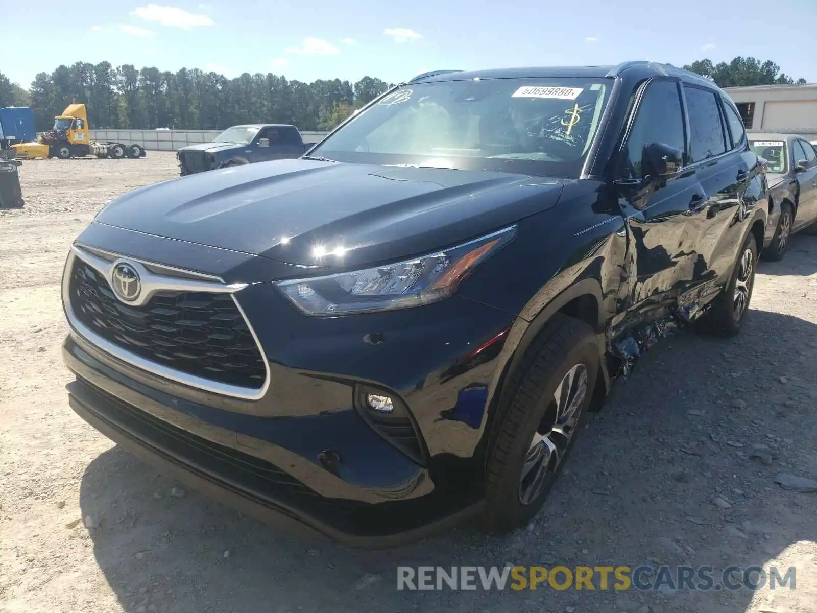 2 Photograph of a damaged car 5TDHZRAH1LS507167 TOYOTA HIGHLANDER 2020