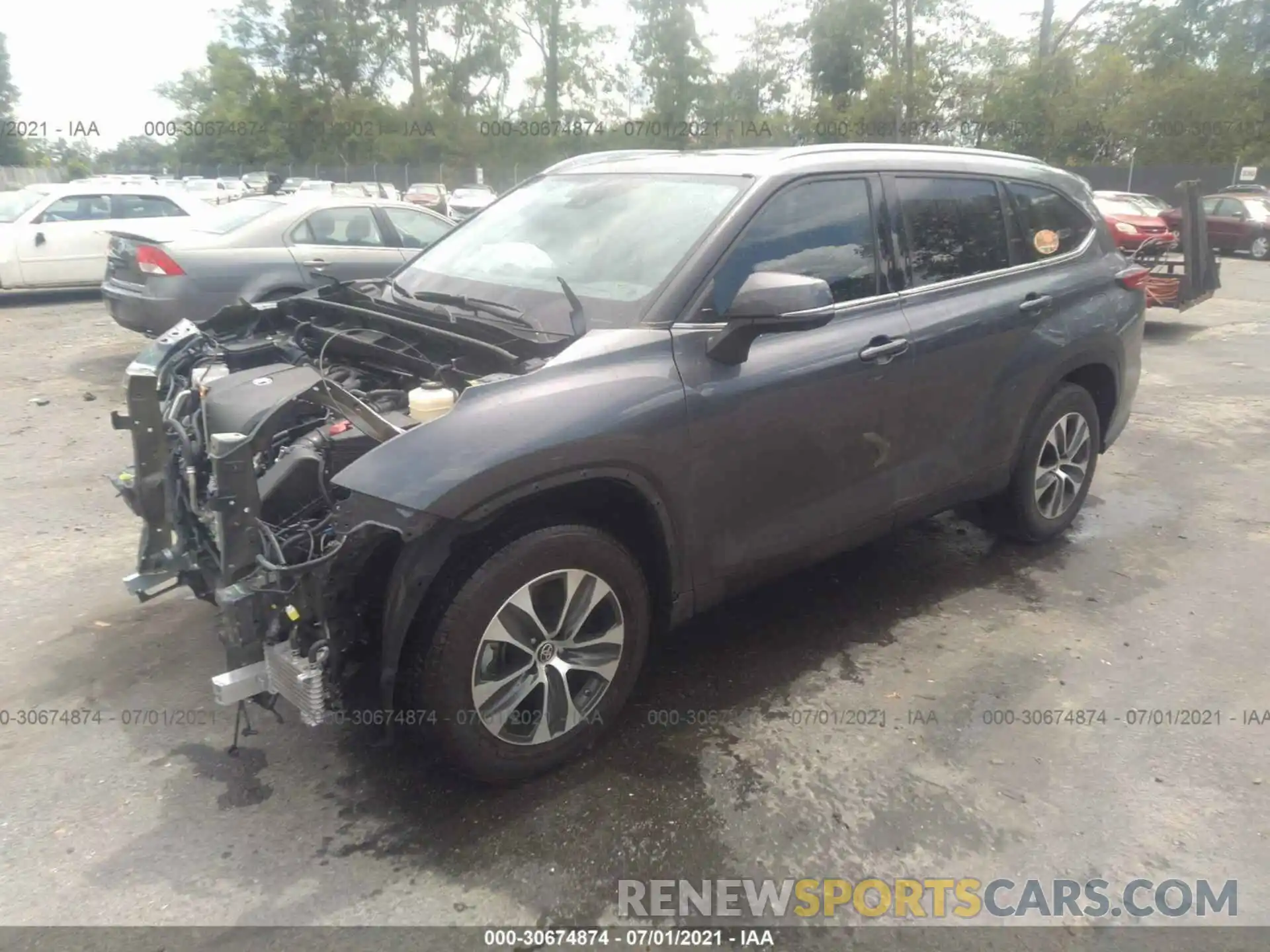 2 Photograph of a damaged car 5TDHZRAH2LS018230 TOYOTA HIGHLANDER 2020