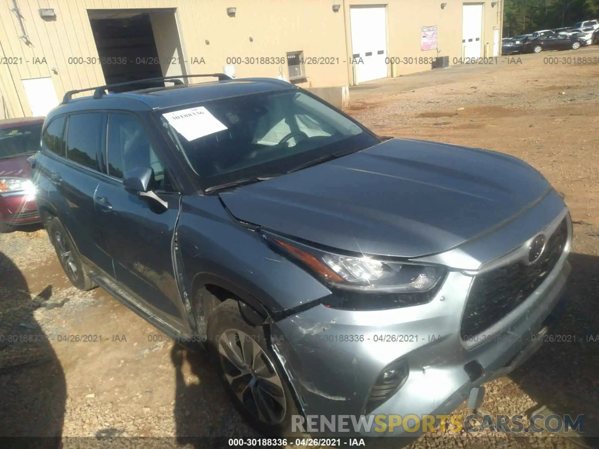 1 Photograph of a damaged car 5TDHZRAH3LS016714 TOYOTA HIGHLANDER 2020