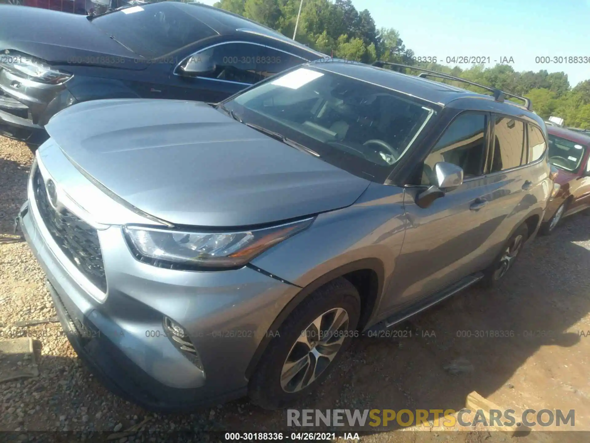 2 Photograph of a damaged car 5TDHZRAH3LS016714 TOYOTA HIGHLANDER 2020