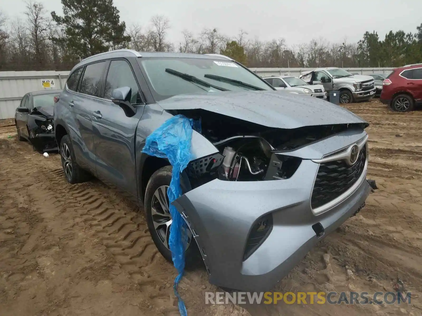 1 Photograph of a damaged car 5TDHZRAH4LS028788 TOYOTA HIGHLANDER 2020