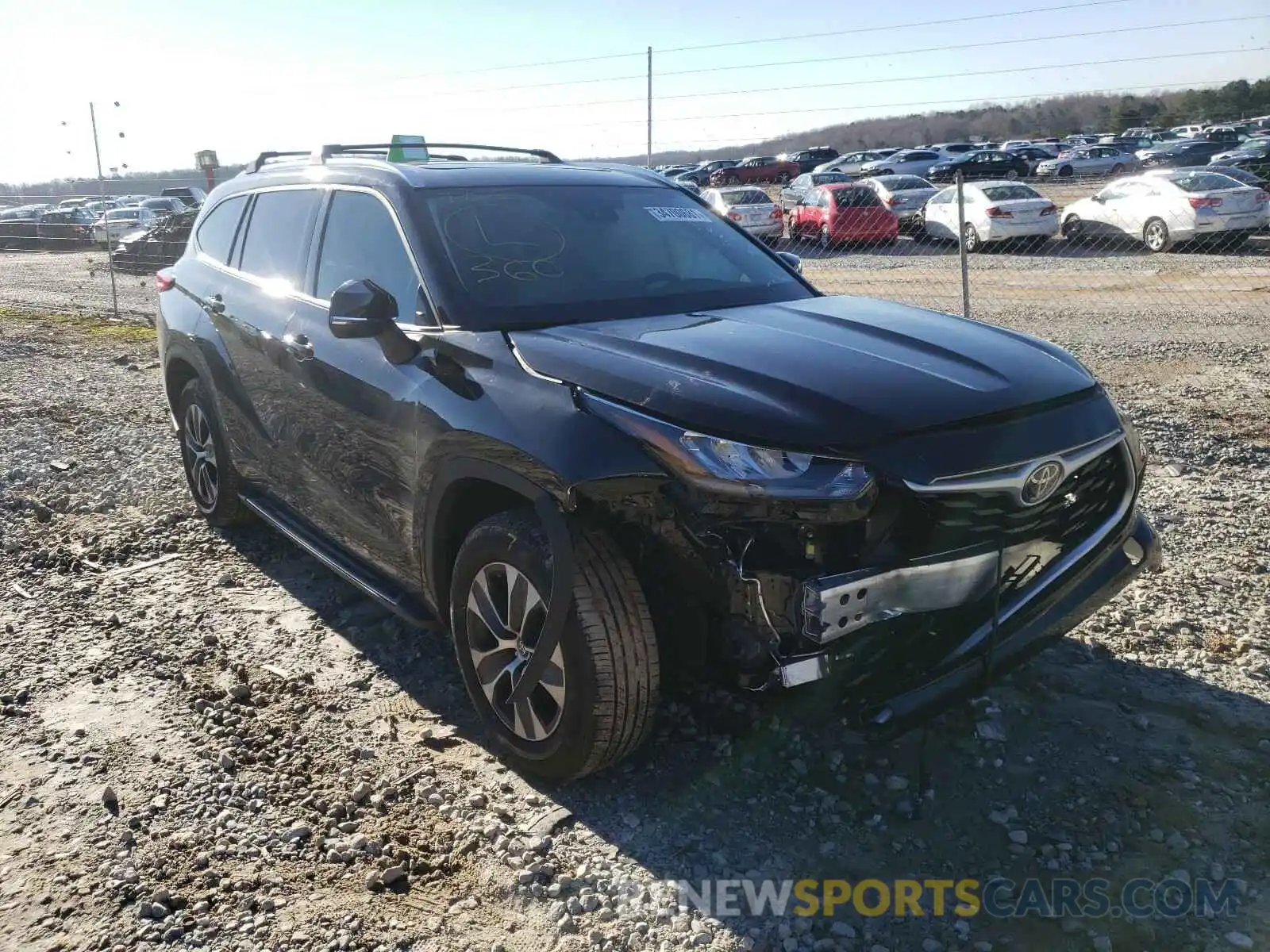 1 Photograph of a damaged car 5TDHZRAH4LS501301 TOYOTA HIGHLANDER 2020