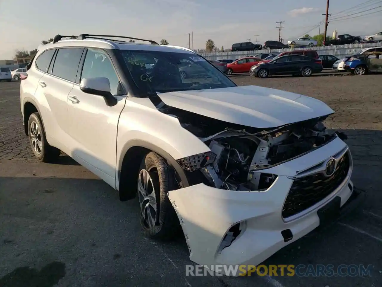 1 Photograph of a damaged car 5TDHZRAH4LS503761 TOYOTA HIGHLANDER 2020