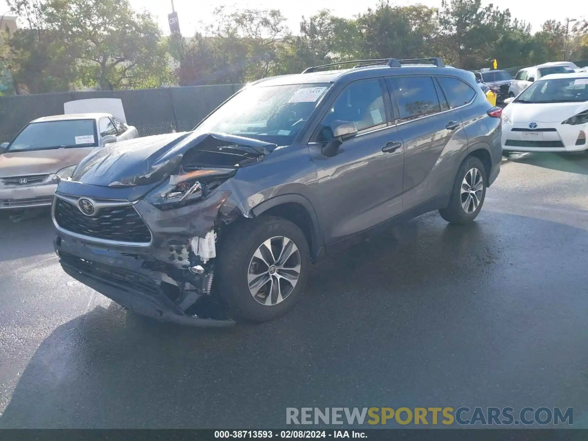 2 Photograph of a damaged car 5TDHZRAH4LS506286 TOYOTA HIGHLANDER 2020