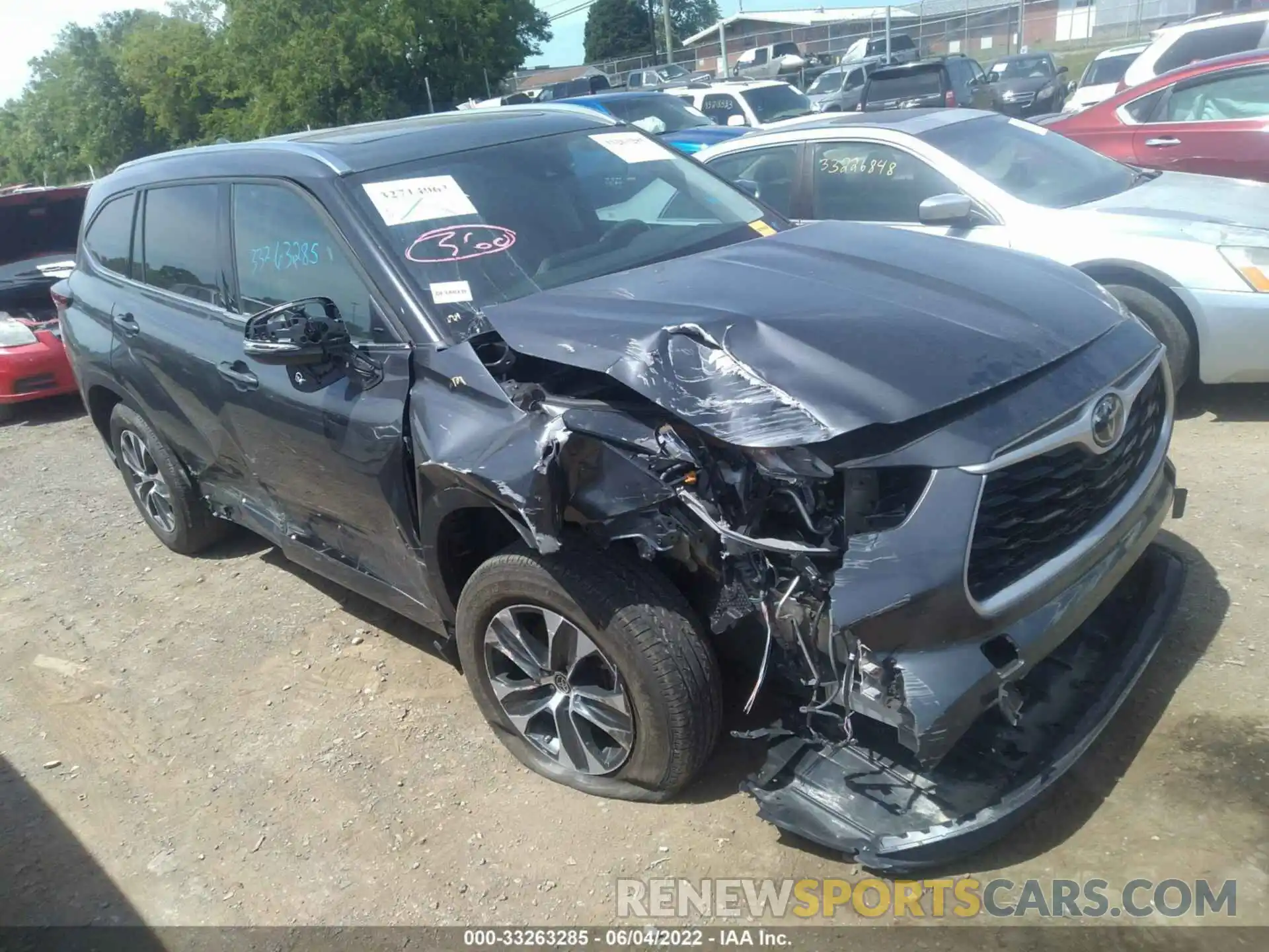 1 Photograph of a damaged car 5TDHZRAH6LS010180 TOYOTA HIGHLANDER 2020