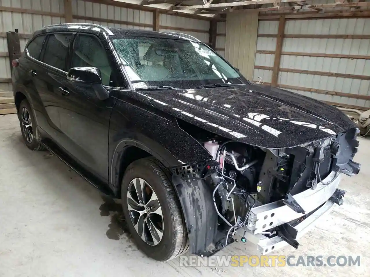 1 Photograph of a damaged car 5TDHZRAH7LS016361 TOYOTA HIGHLANDER 2020