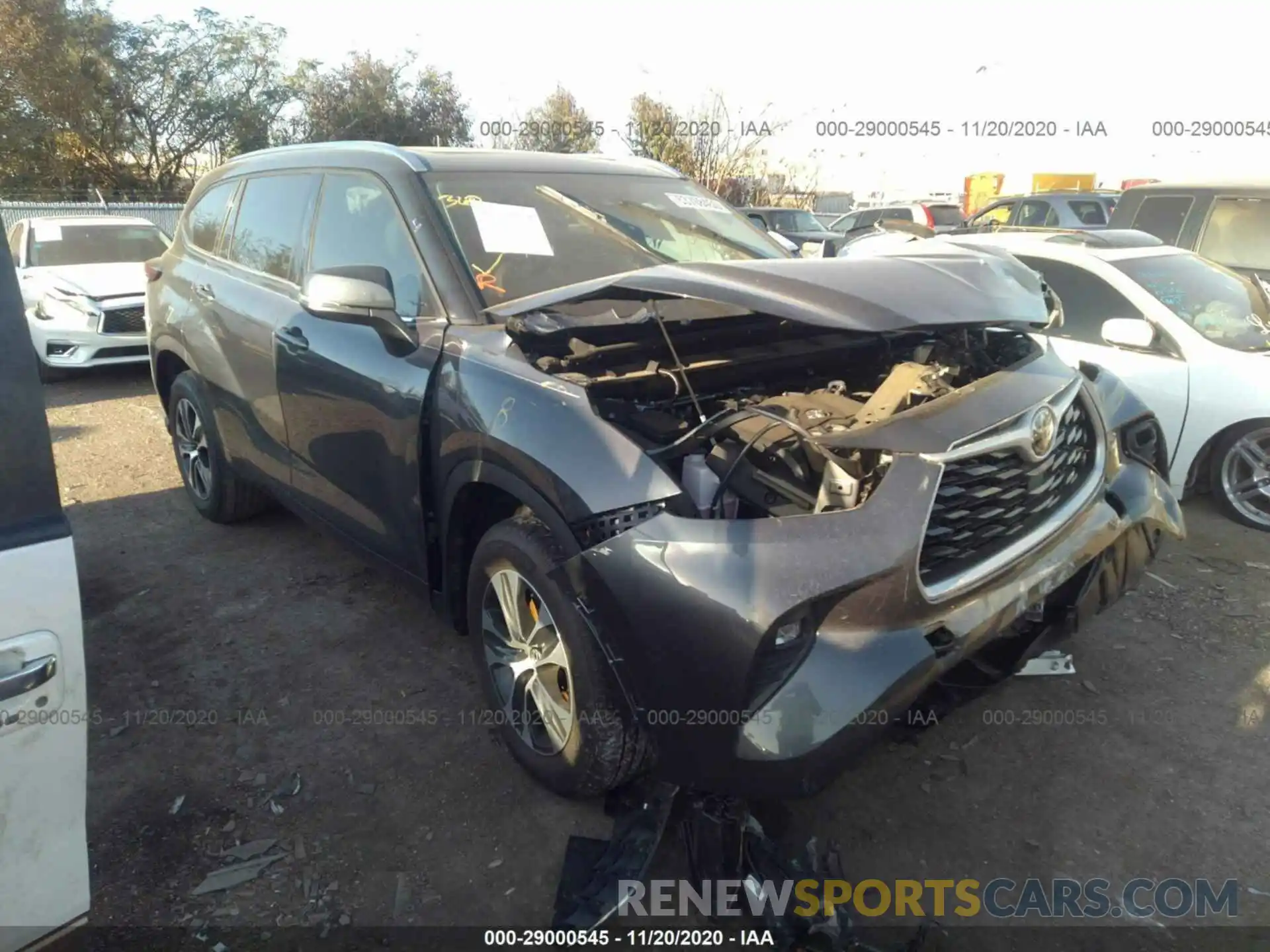 1 Photograph of a damaged car 5TDHZRAH7LS018689 TOYOTA HIGHLANDER 2020