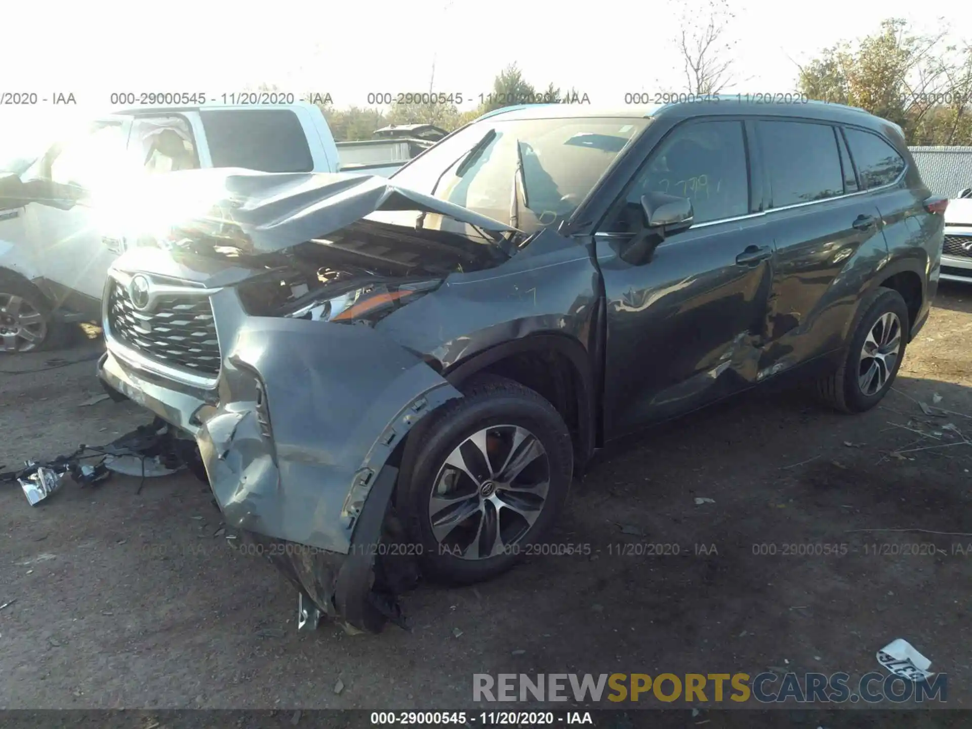 2 Photograph of a damaged car 5TDHZRAH7LS018689 TOYOTA HIGHLANDER 2020