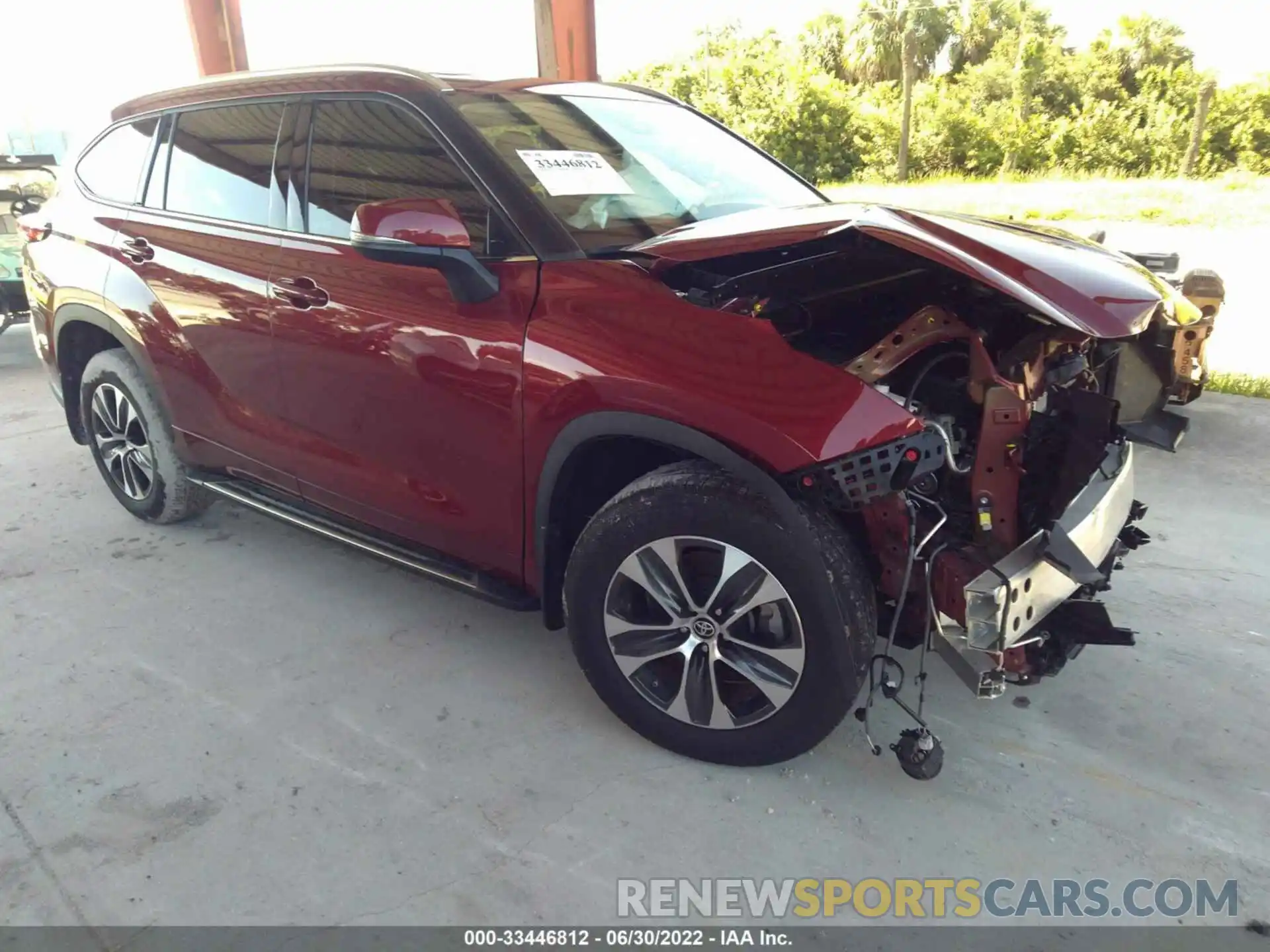 1 Photograph of a damaged car 5TDHZRAH7LS510851 TOYOTA HIGHLANDER 2020