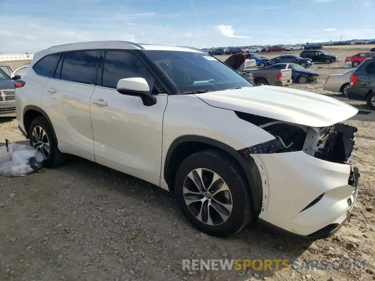 1 Photograph of a damaged car 5TDHZRAH8LS504184 TOYOTA HIGHLANDER 2020