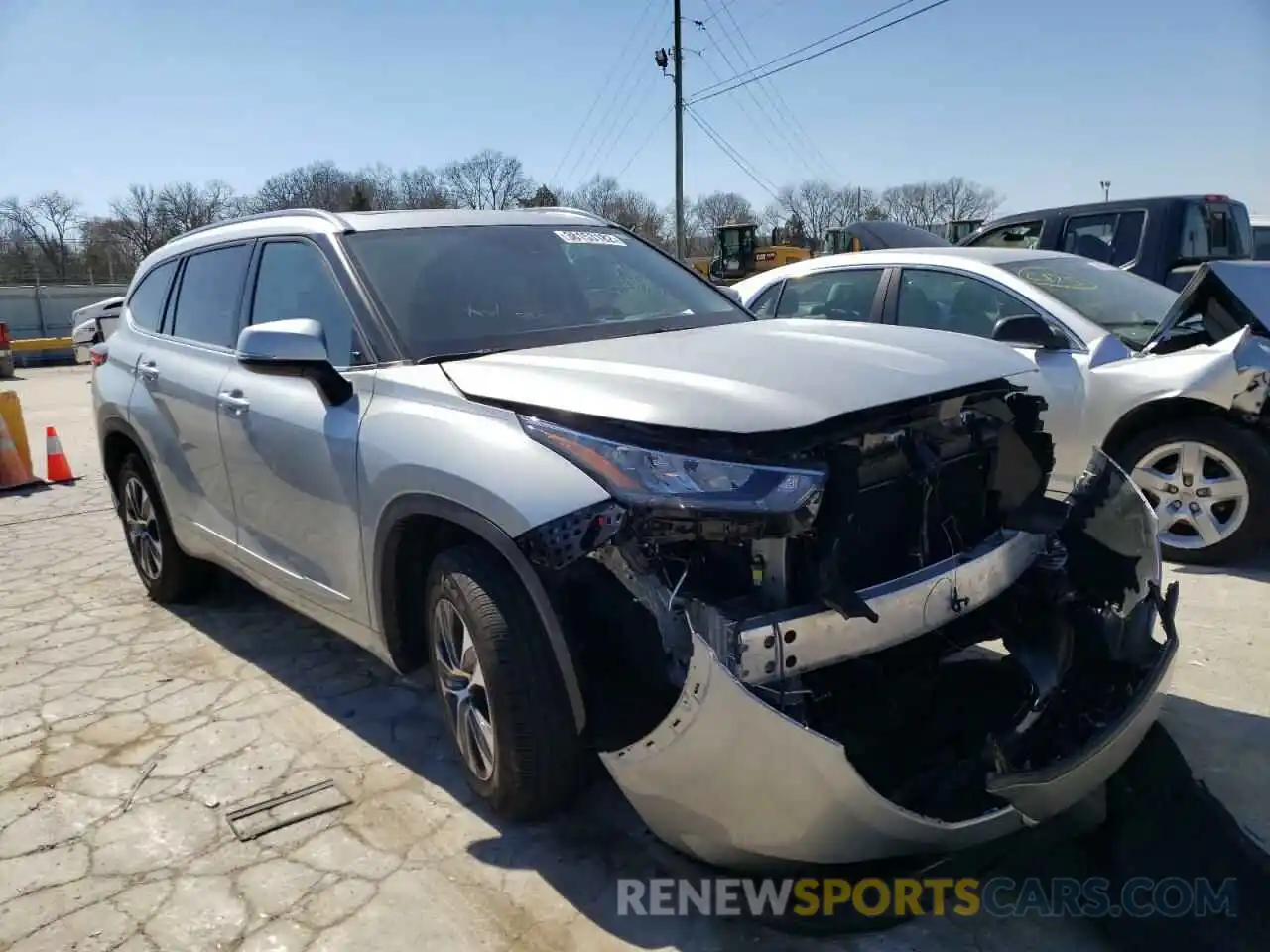 1 Photograph of a damaged car 5TDHZRAH8LS506663 TOYOTA HIGHLANDER 2020