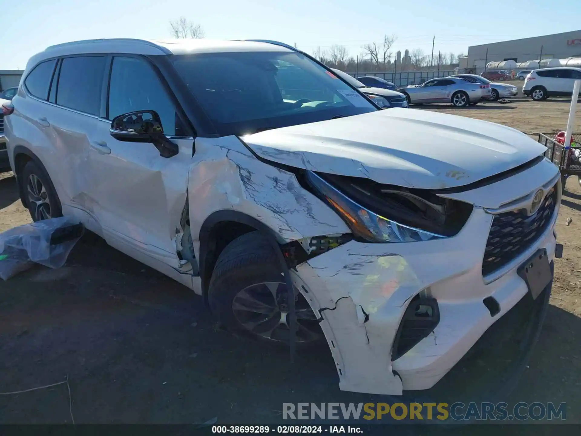 1 Photograph of a damaged car 5TDHZRAH8LS509577 TOYOTA HIGHLANDER 2020