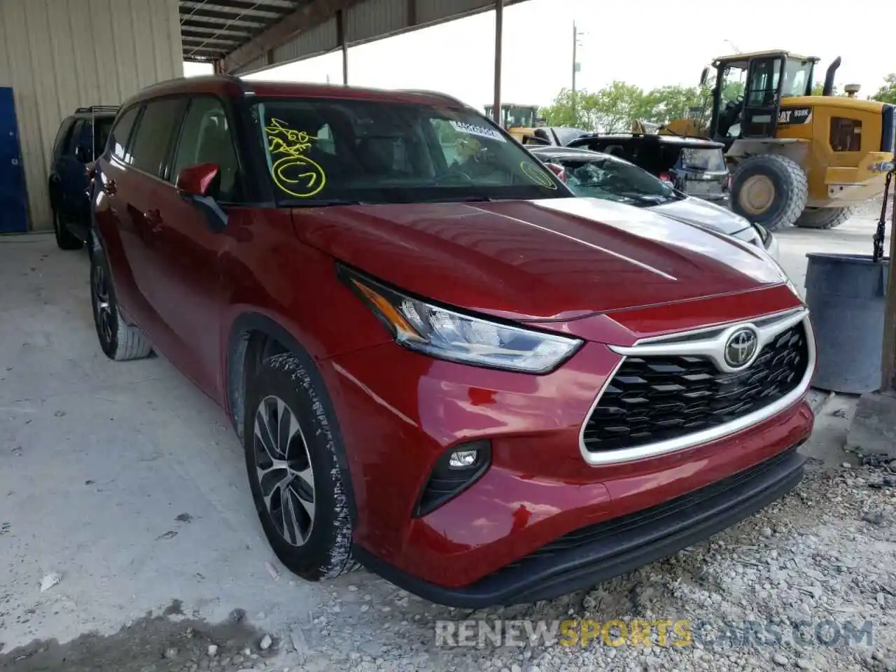 1 Photograph of a damaged car 5TDHZRAH8LS510390 TOYOTA HIGHLANDER 2020