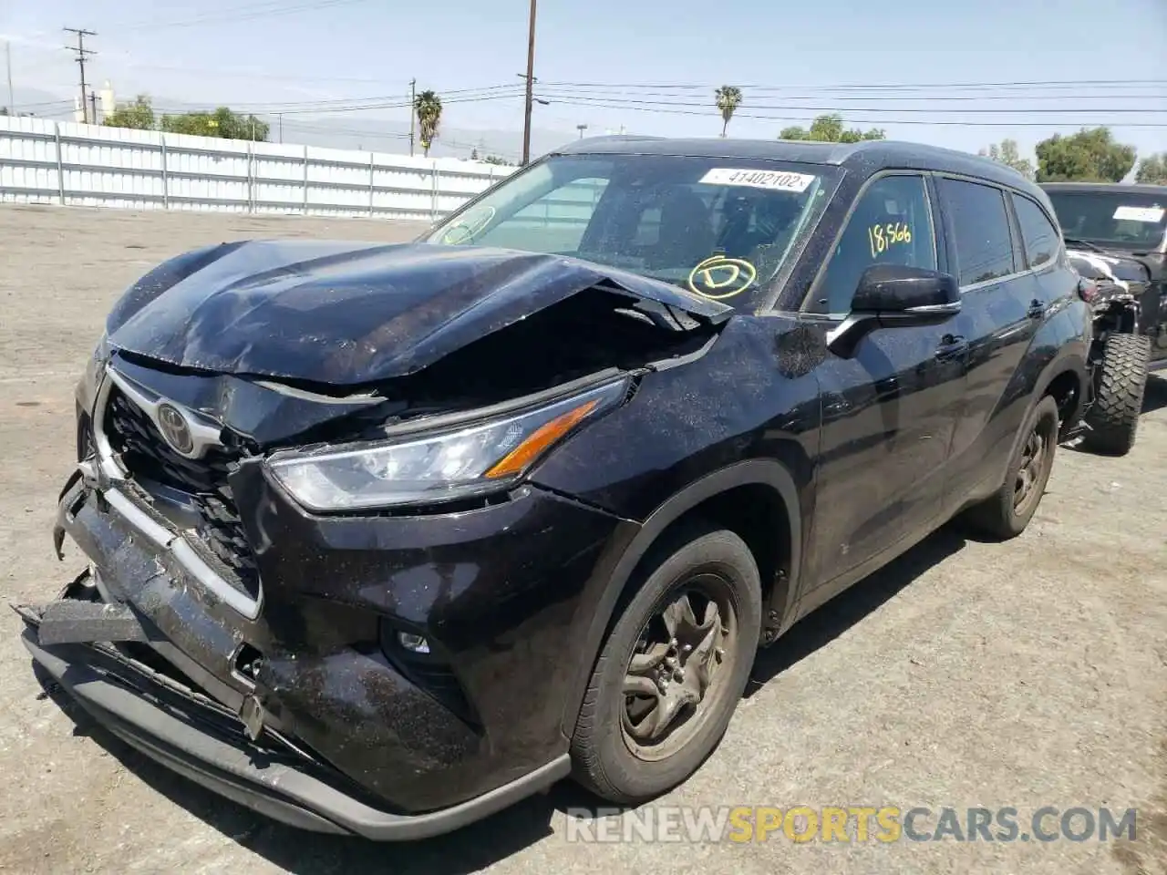 2 Photograph of a damaged car 5TDHZRAH9LS007385 TOYOTA HIGHLANDER 2020