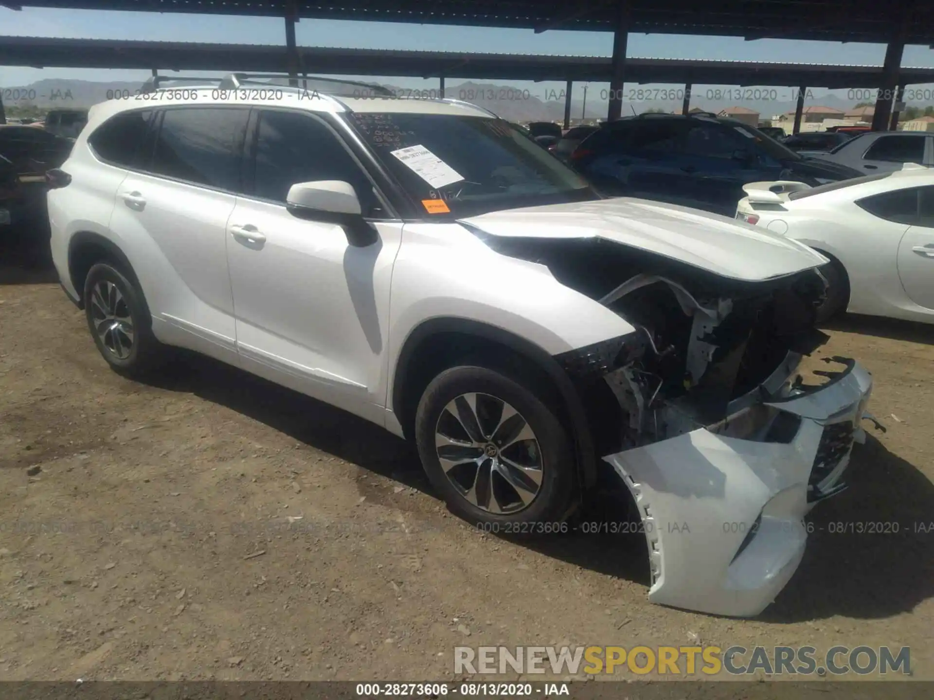 1 Photograph of a damaged car 5TDHZRAHXLS000929 TOYOTA HIGHLANDER 2020