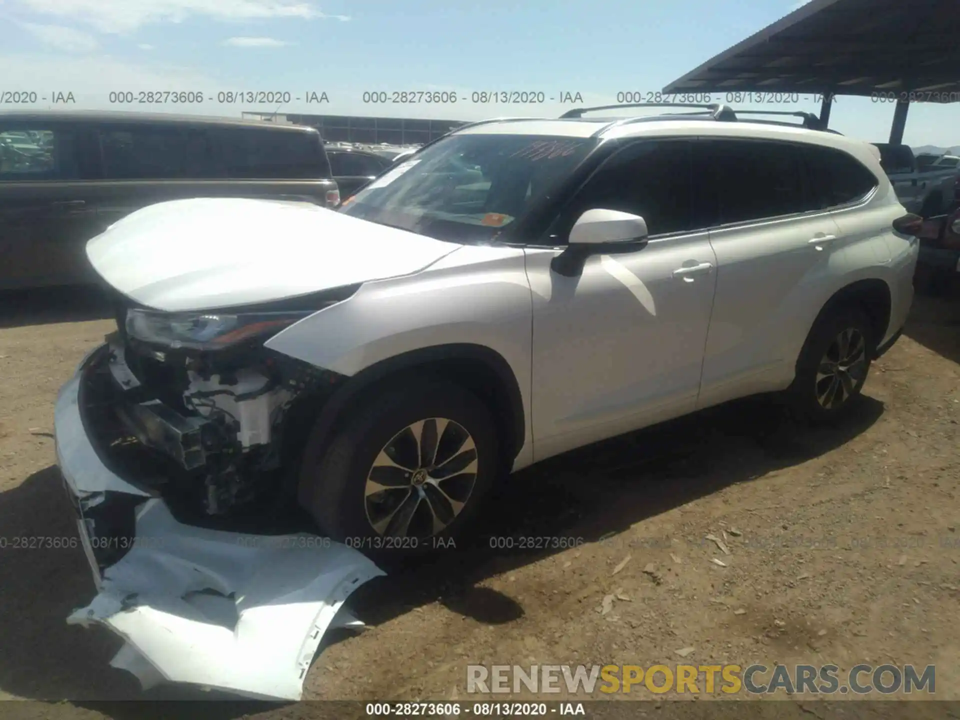 2 Photograph of a damaged car 5TDHZRAHXLS000929 TOYOTA HIGHLANDER 2020