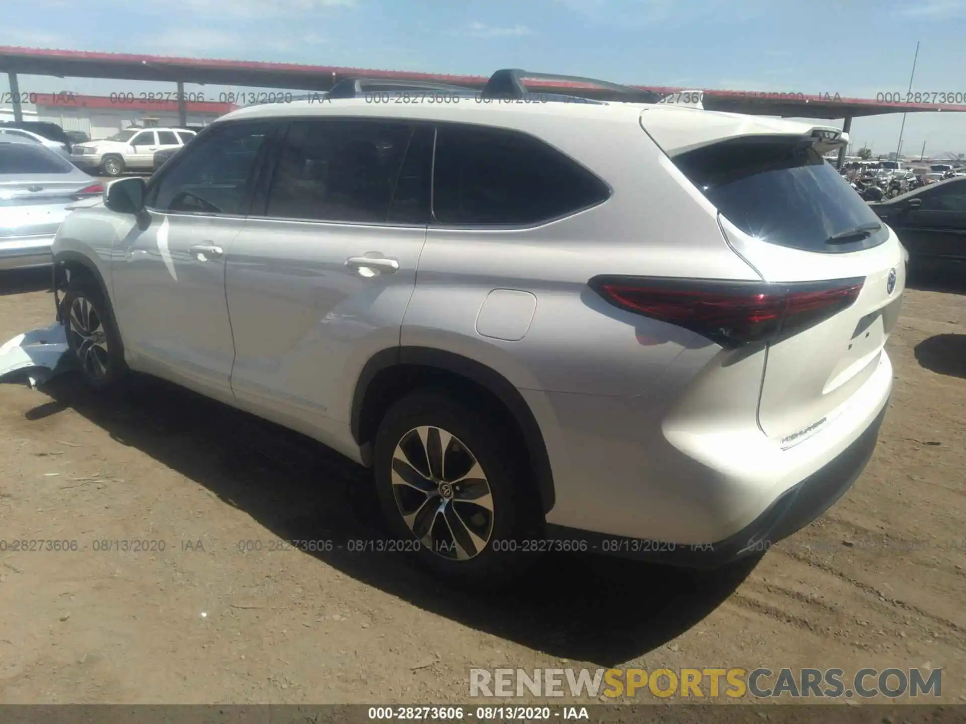 3 Photograph of a damaged car 5TDHZRAHXLS000929 TOYOTA HIGHLANDER 2020