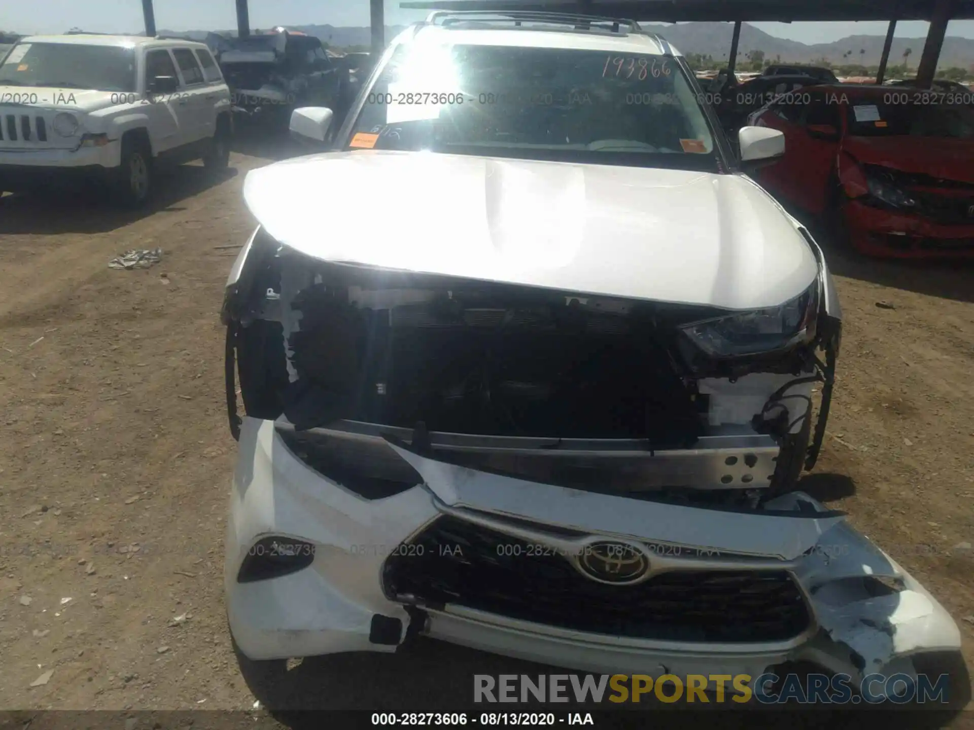 6 Photograph of a damaged car 5TDHZRAHXLS000929 TOYOTA HIGHLANDER 2020