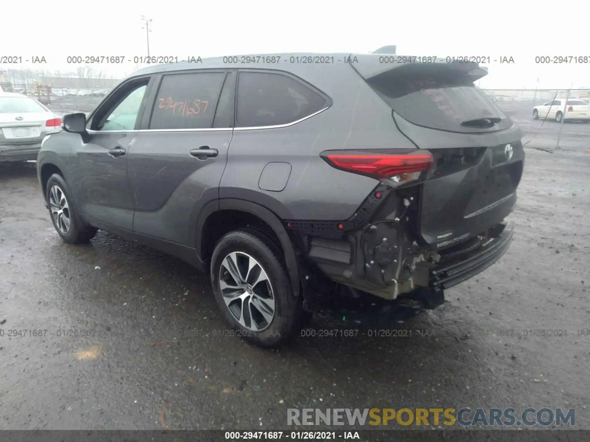 3 Photograph of a damaged car 5TDHZRBH1LS039942 TOYOTA HIGHLANDER 2020