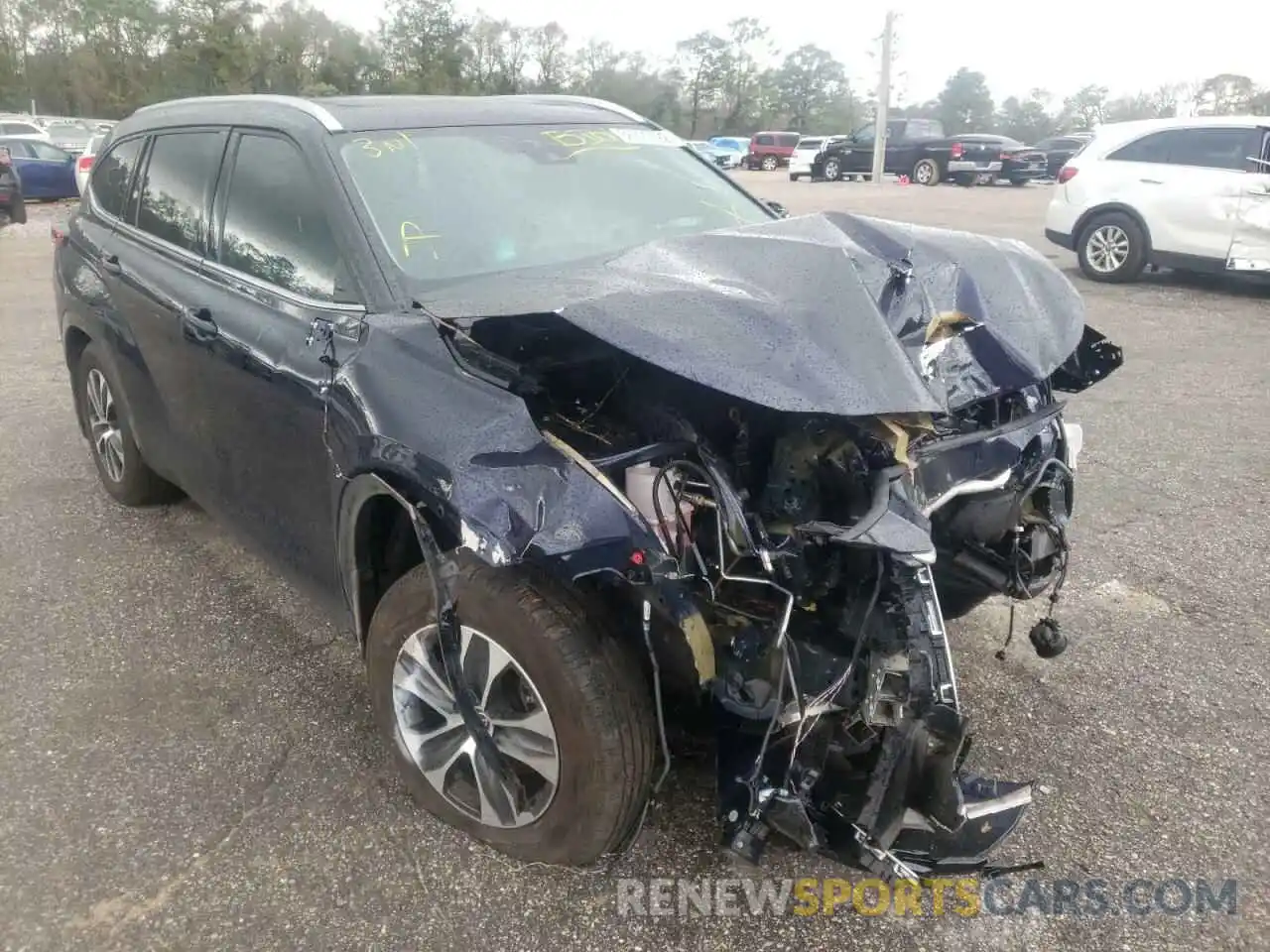 1 Photograph of a damaged car 5TDHZRBH1LS047412 TOYOTA HIGHLANDER 2020