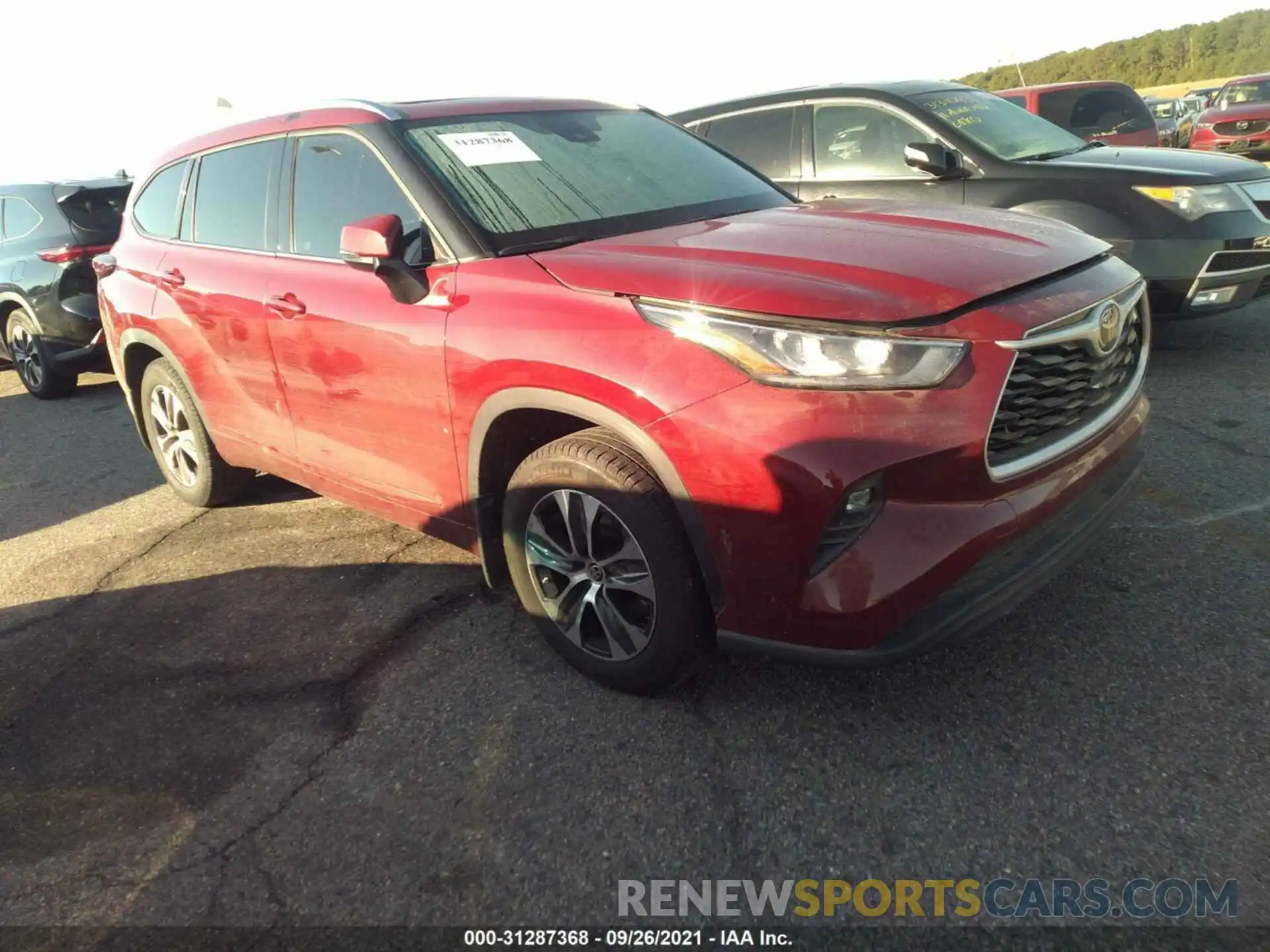 1 Photograph of a damaged car 5TDHZRBH1LS051928 TOYOTA HIGHLANDER 2020