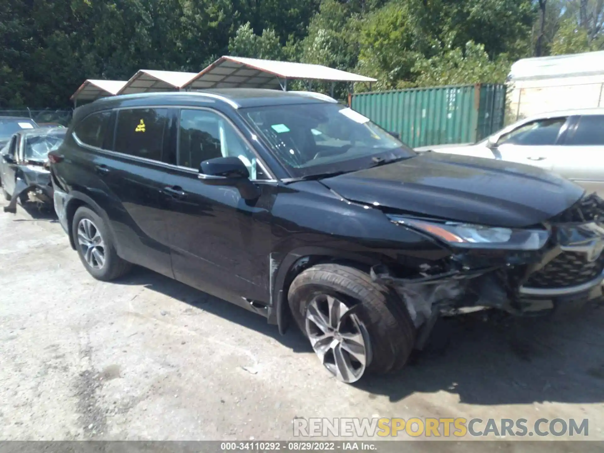 1 Photograph of a damaged car 5TDHZRBH1LS508866 TOYOTA HIGHLANDER 2020