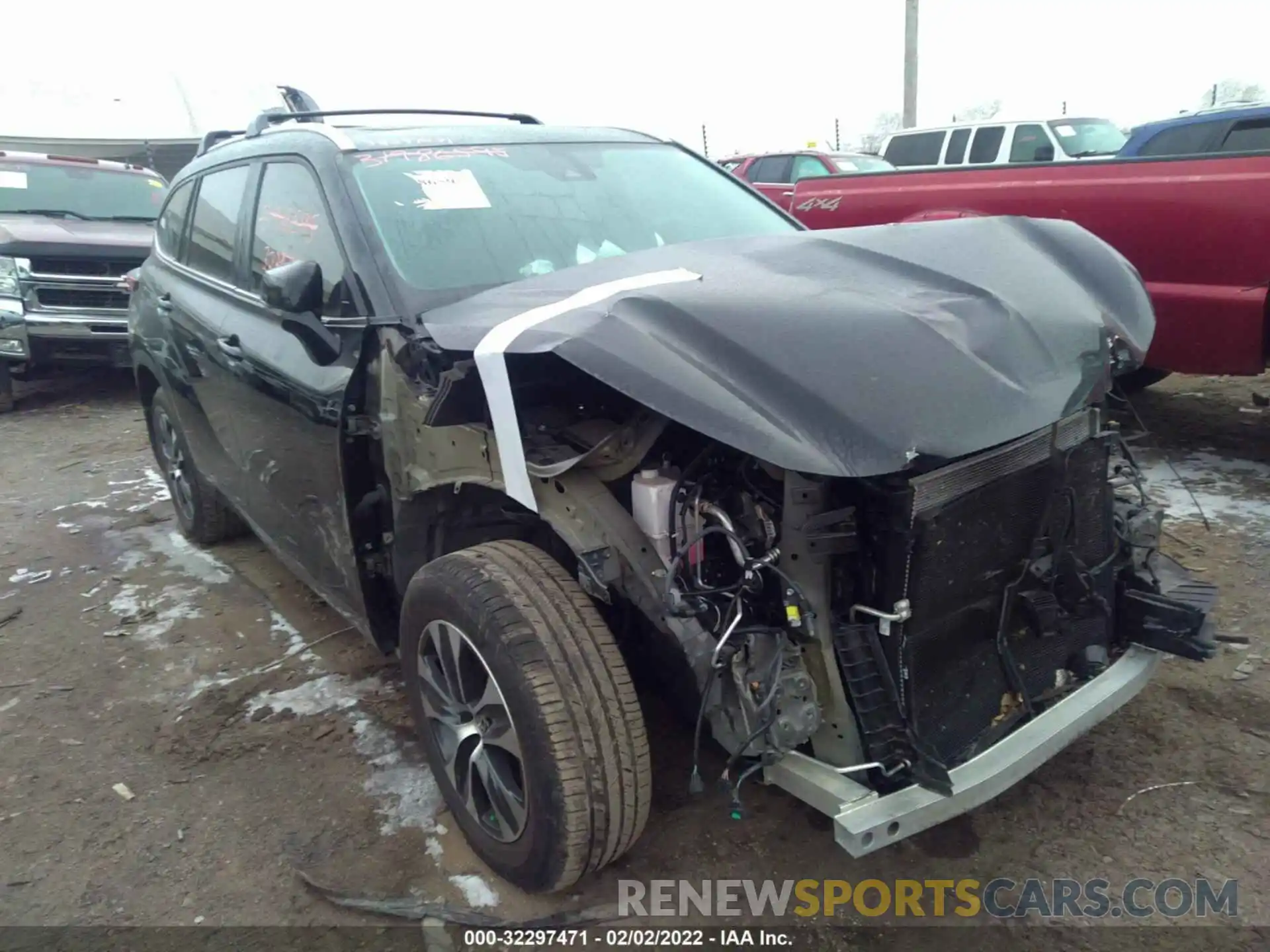 1 Photograph of a damaged car 5TDHZRBH1LS522928 TOYOTA HIGHLANDER 2020