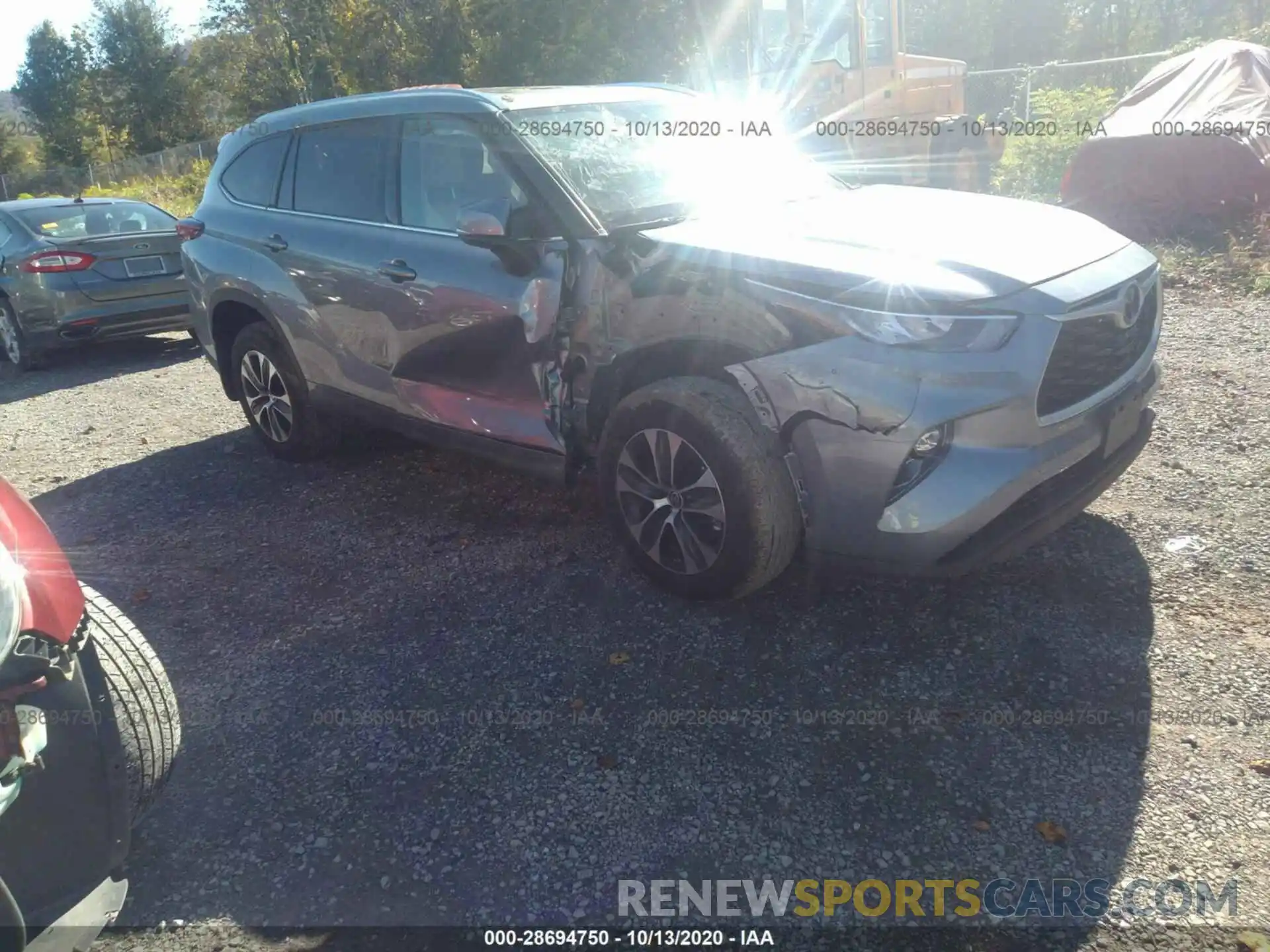 1 Photograph of a damaged car 5TDHZRBH2LS018548 TOYOTA HIGHLANDER 2020