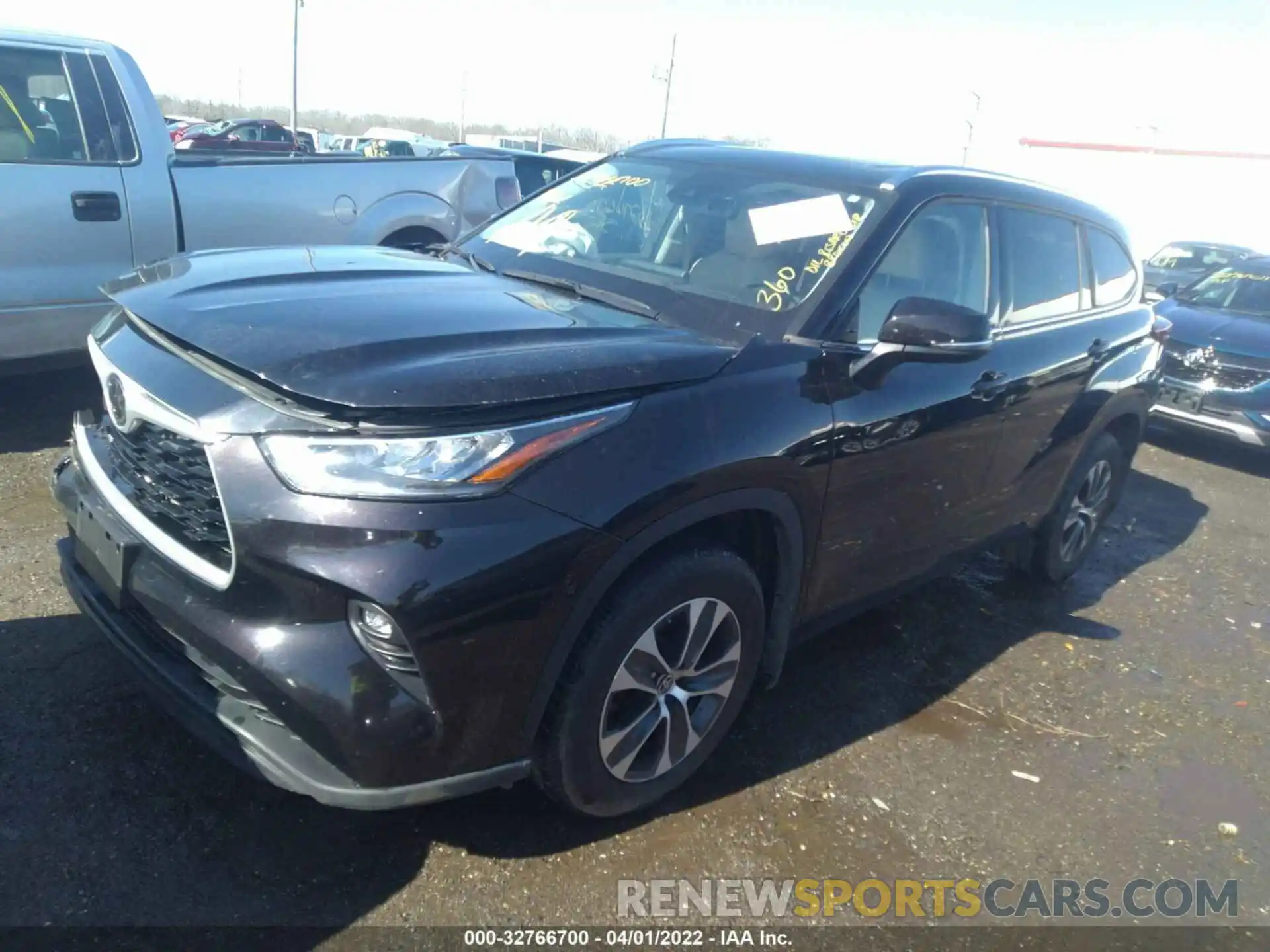 2 Photograph of a damaged car 5TDHZRBH2LS024205 TOYOTA HIGHLANDER 2020