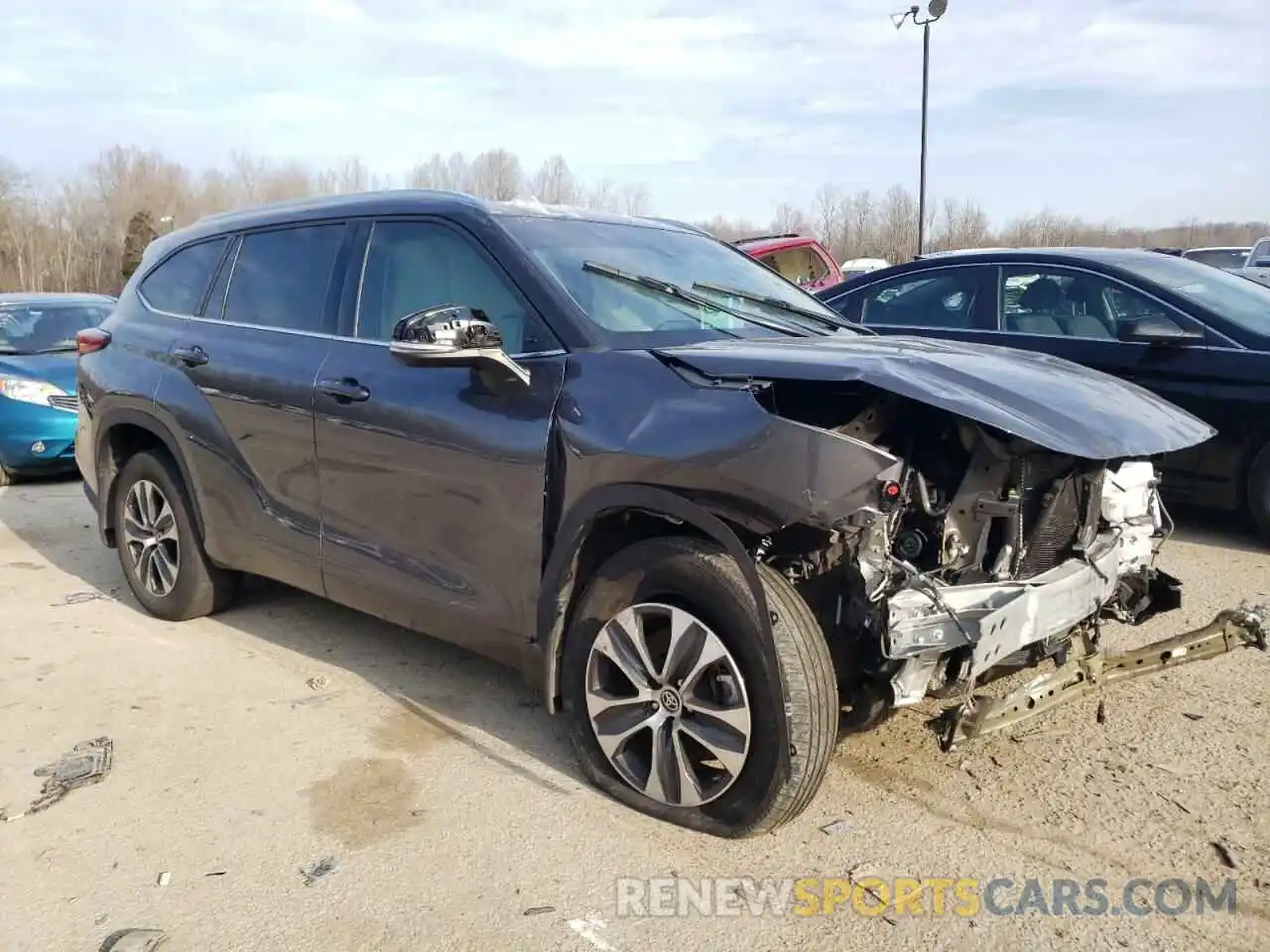 1 Photograph of a damaged car 5TDHZRBH2LS044633 TOYOTA HIGHLANDER 2020