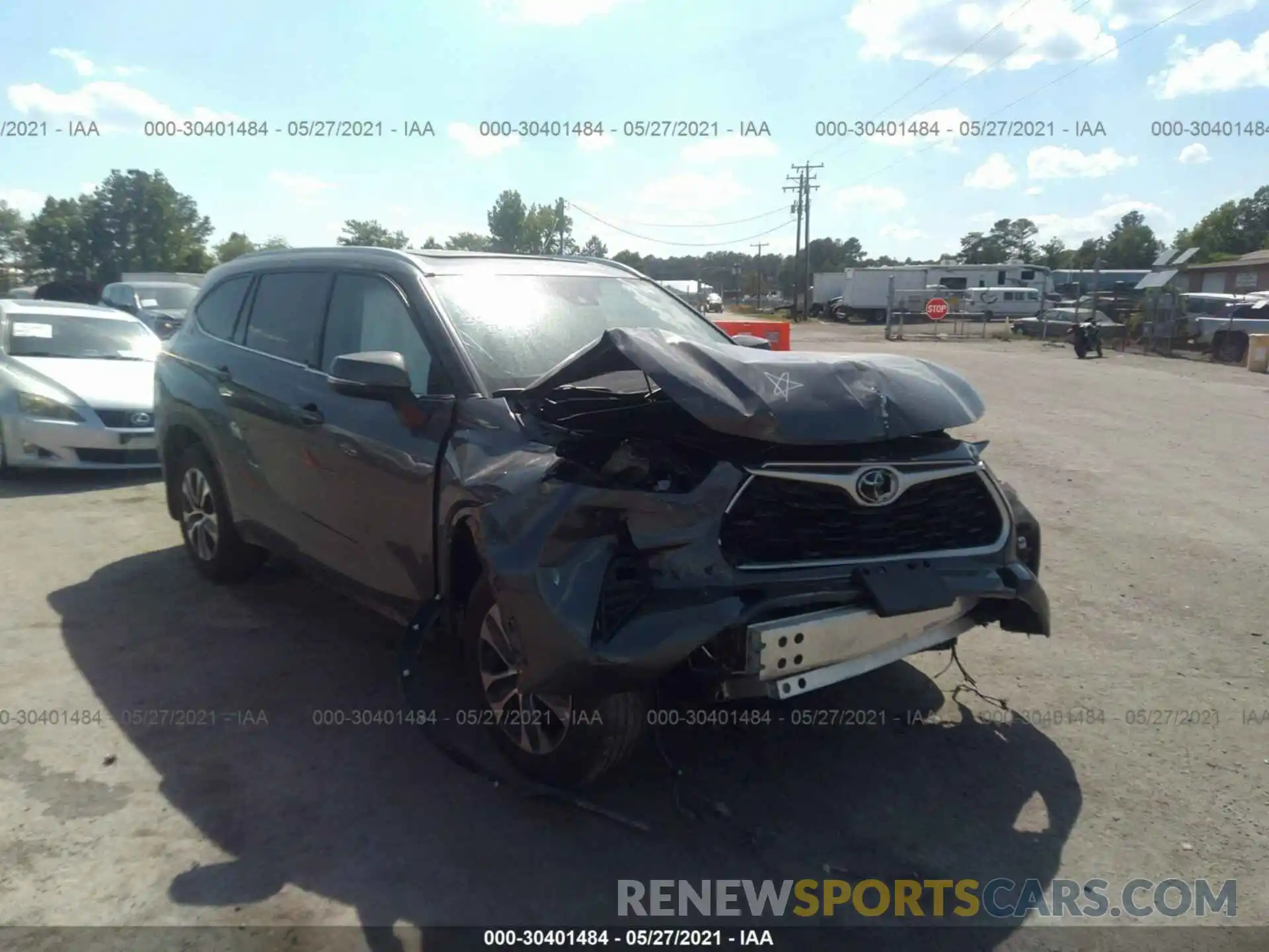 1 Photograph of a damaged car 5TDHZRBH3LS050666 TOYOTA HIGHLANDER 2020