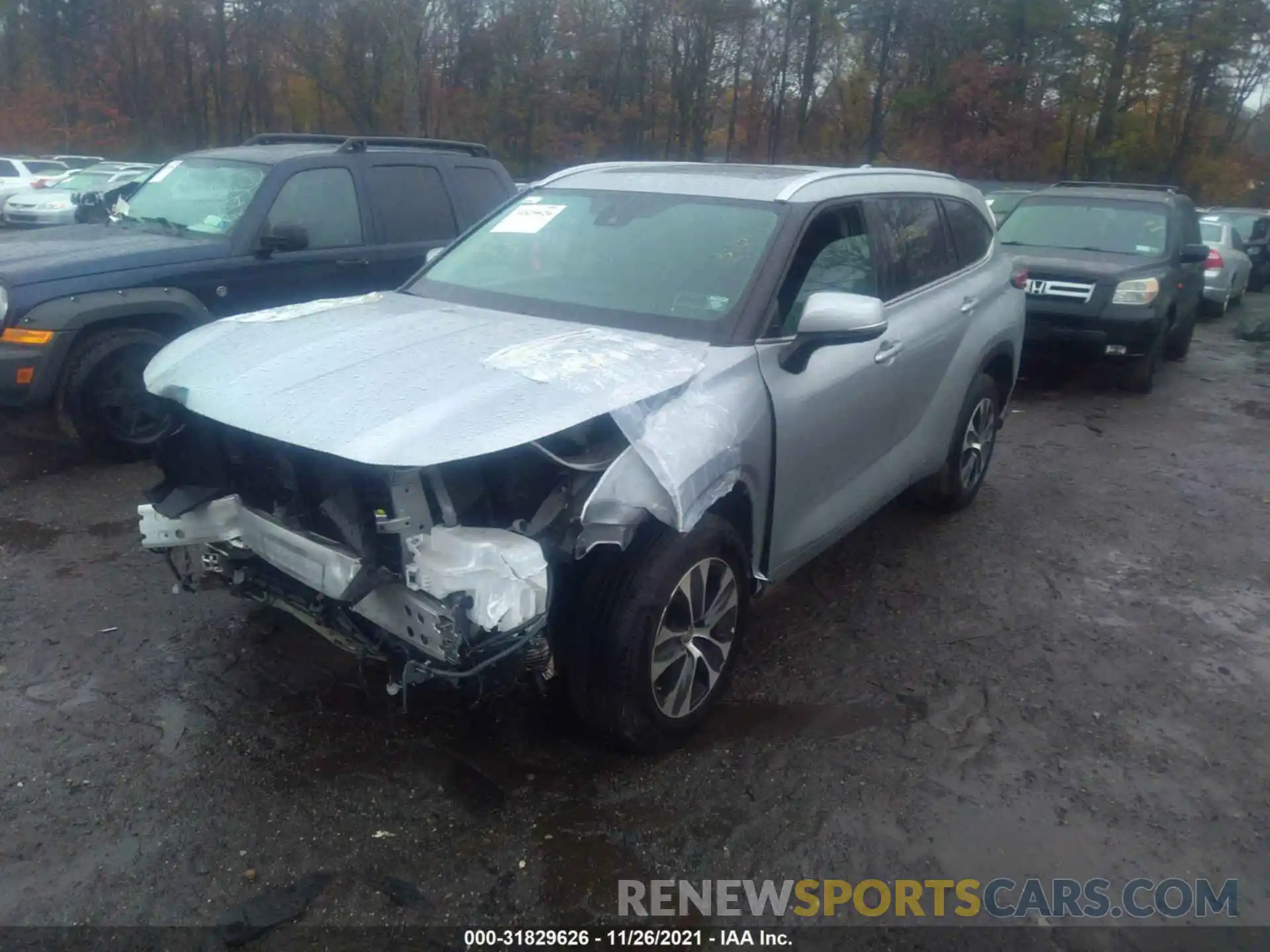 2 Photograph of a damaged car 5TDHZRBH3LS511865 TOYOTA HIGHLANDER 2020