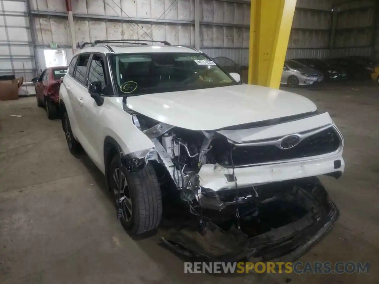 1 Photograph of a damaged car 5TDHZRBH3LS521487 TOYOTA HIGHLANDER 2020