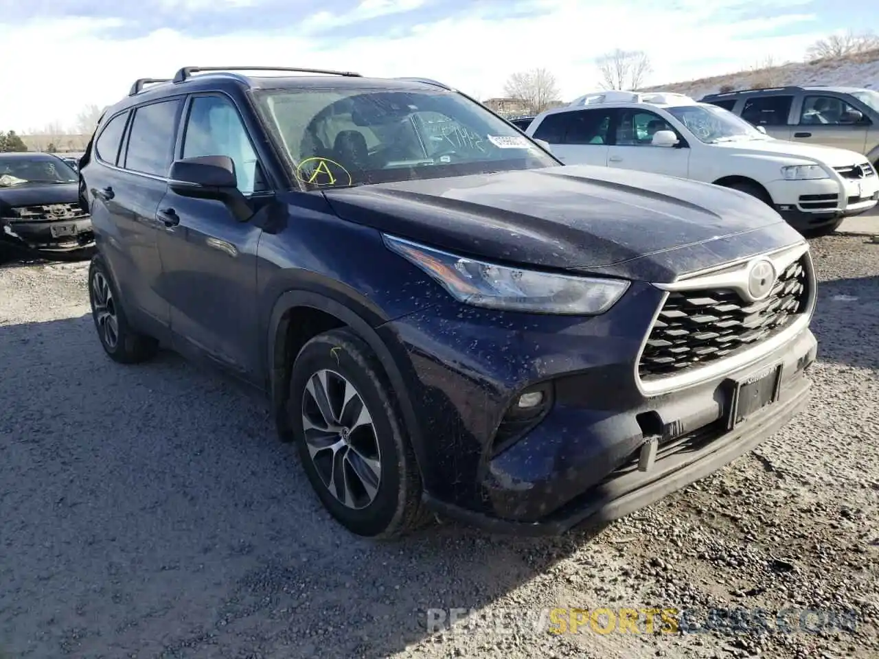 1 Photograph of a damaged car 5TDHZRBH4LS006336 TOYOTA HIGHLANDER 2020