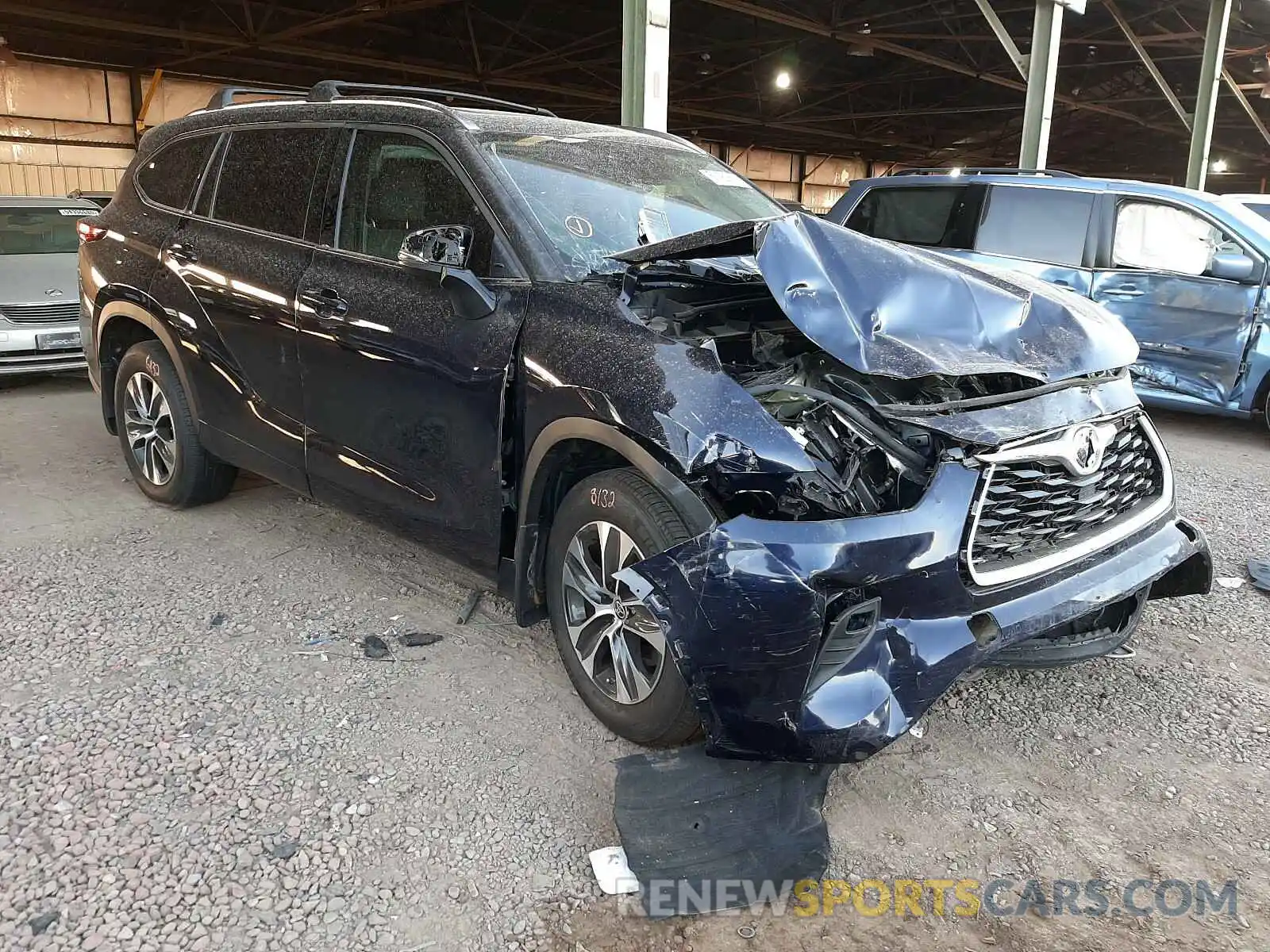 1 Photograph of a damaged car 5TDHZRBH4LS017501 TOYOTA HIGHLANDER 2020