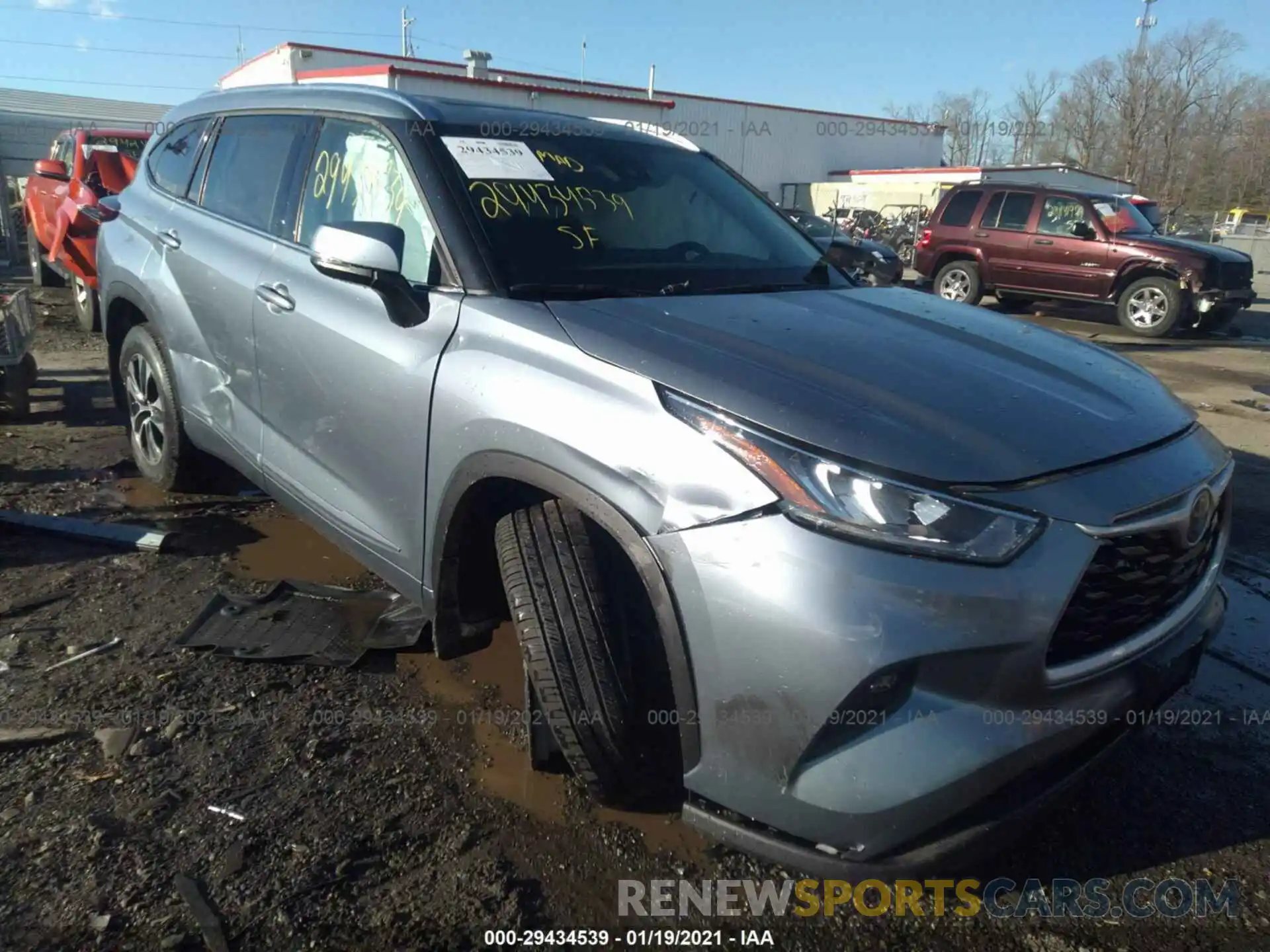 1 Photograph of a damaged car 5TDHZRBH5LS007866 TOYOTA HIGHLANDER 2020