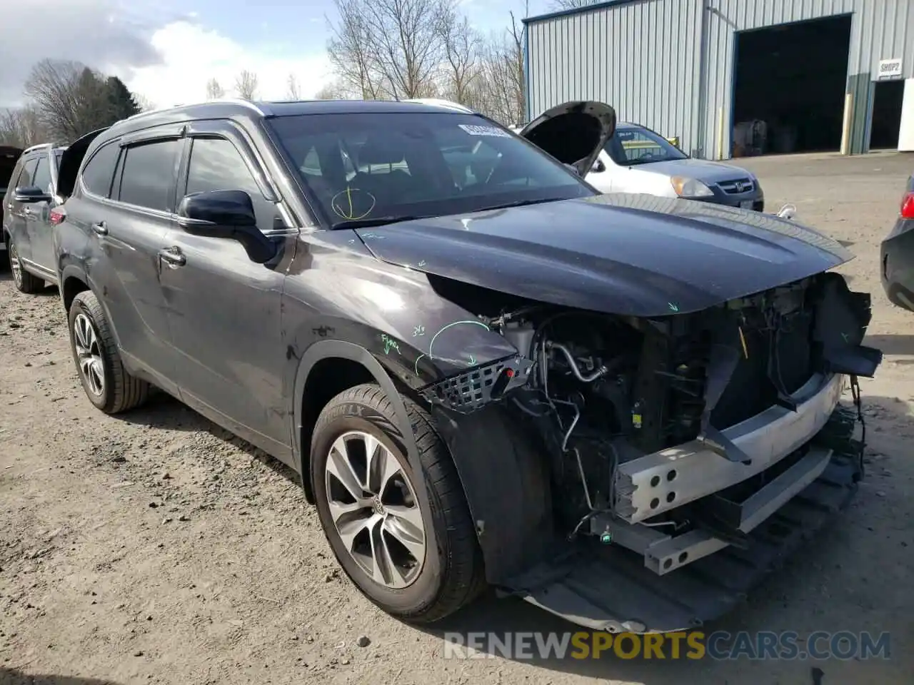 1 Photograph of a damaged car 5TDHZRBH6LS011537 TOYOTA HIGHLANDER 2020