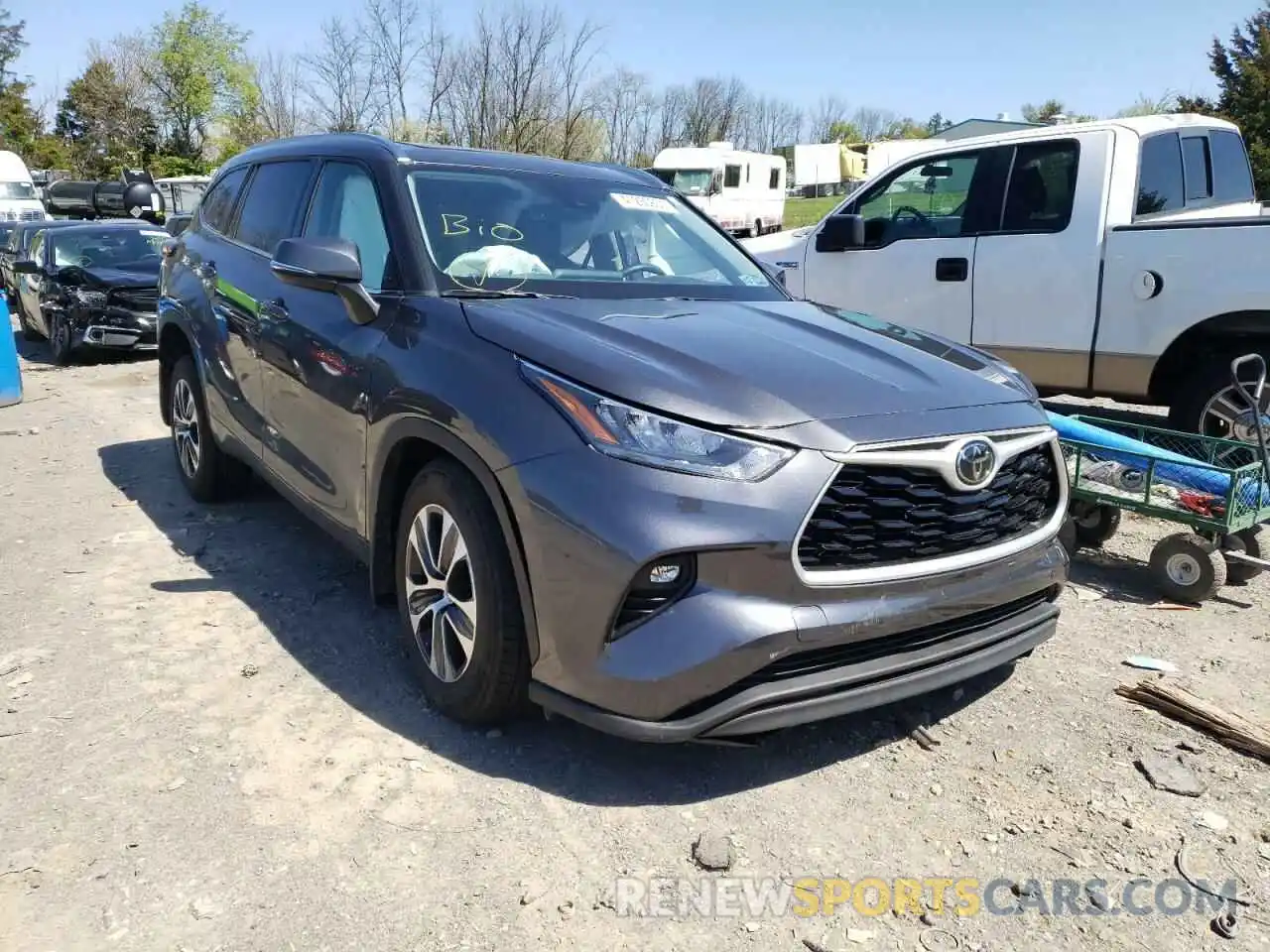 1 Photograph of a damaged car 5TDHZRBH6LS012770 TOYOTA HIGHLANDER 2020