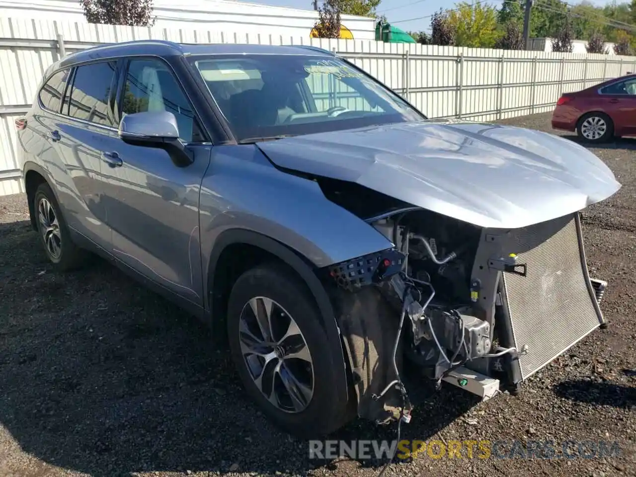 1 Photograph of a damaged car 5TDHZRBH6LS013921 TOYOTA HIGHLANDER 2020