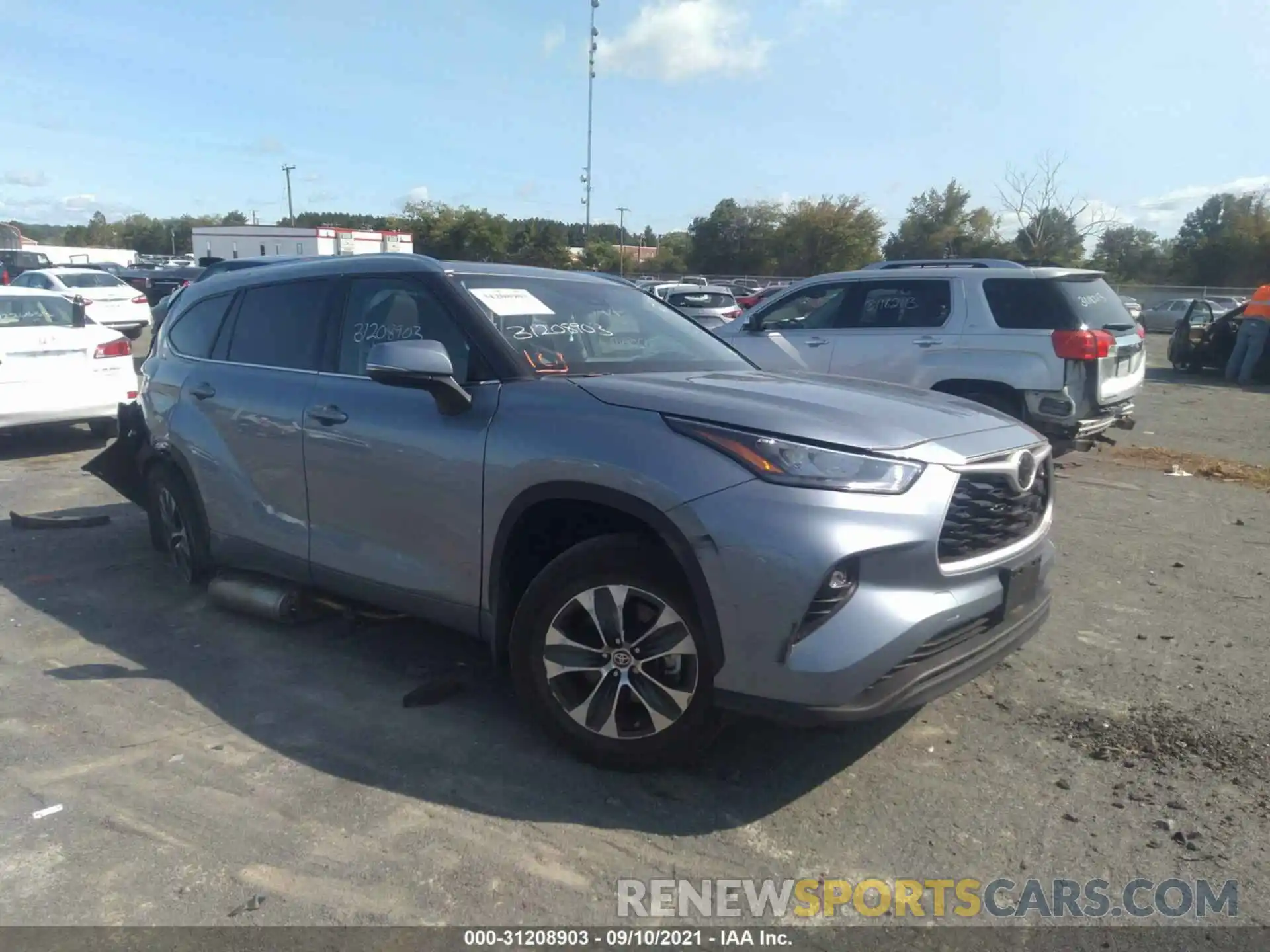 1 Photograph of a damaged car 5TDHZRBH6LS034512 TOYOTA HIGHLANDER 2020