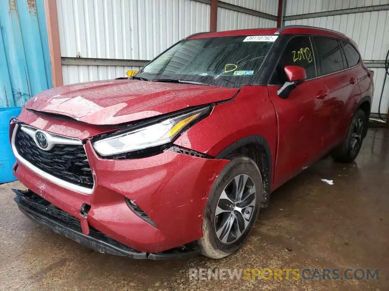 2 Photograph of a damaged car 5TDHZRBH6LS036566 TOYOTA HIGHLANDER 2020