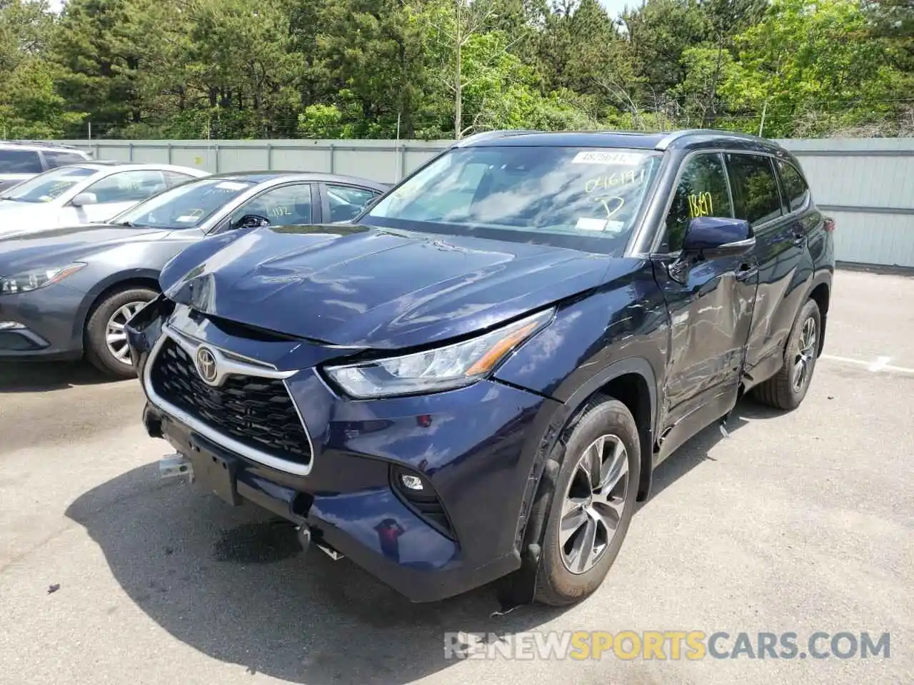 2 Photograph of a damaged car 5TDHZRBH6LS046191 TOYOTA HIGHLANDER 2020